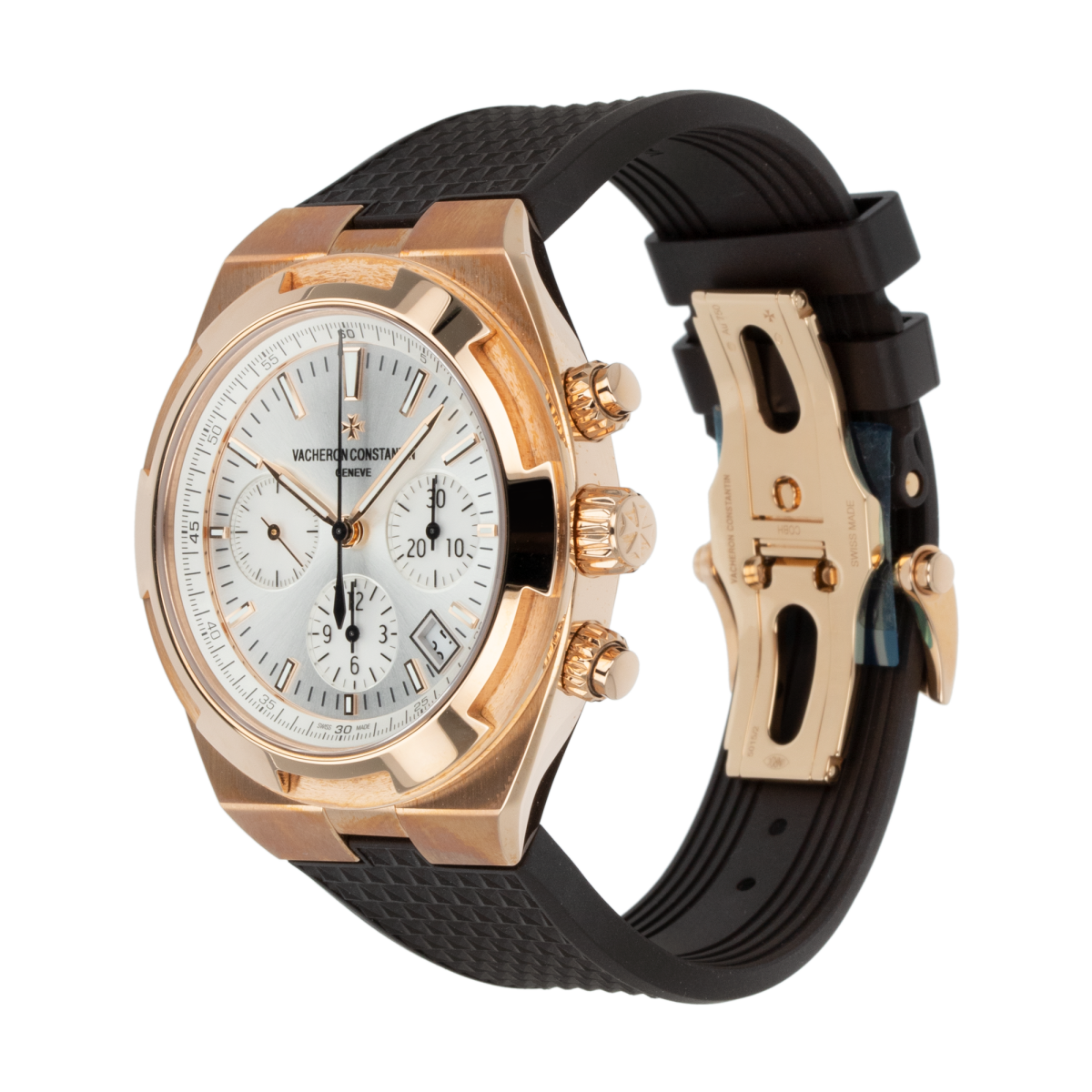 Overseas 41 Chronograph Rose Gold Silver Dial