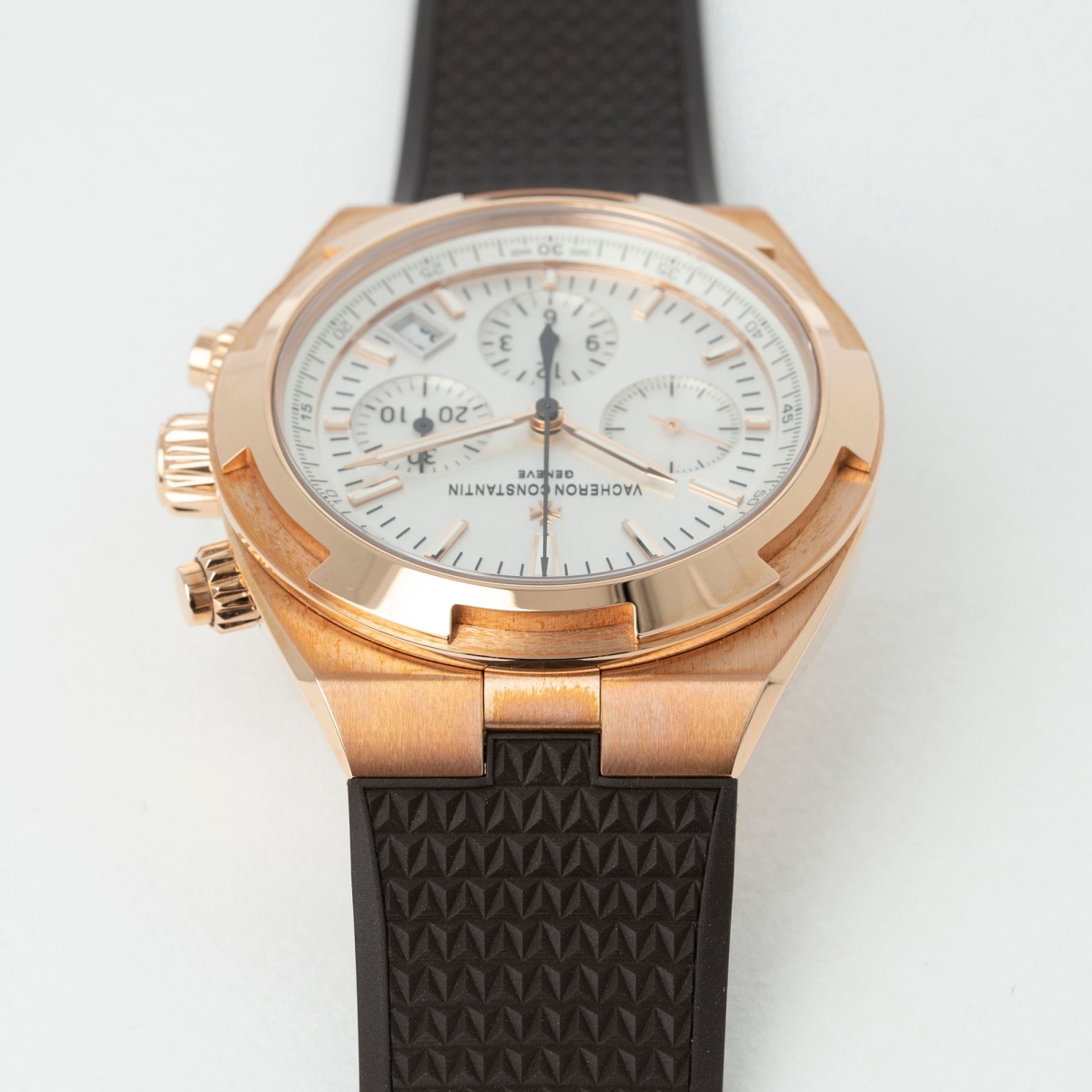 Overseas 41 Chronograph Rose Gold Silver Dial