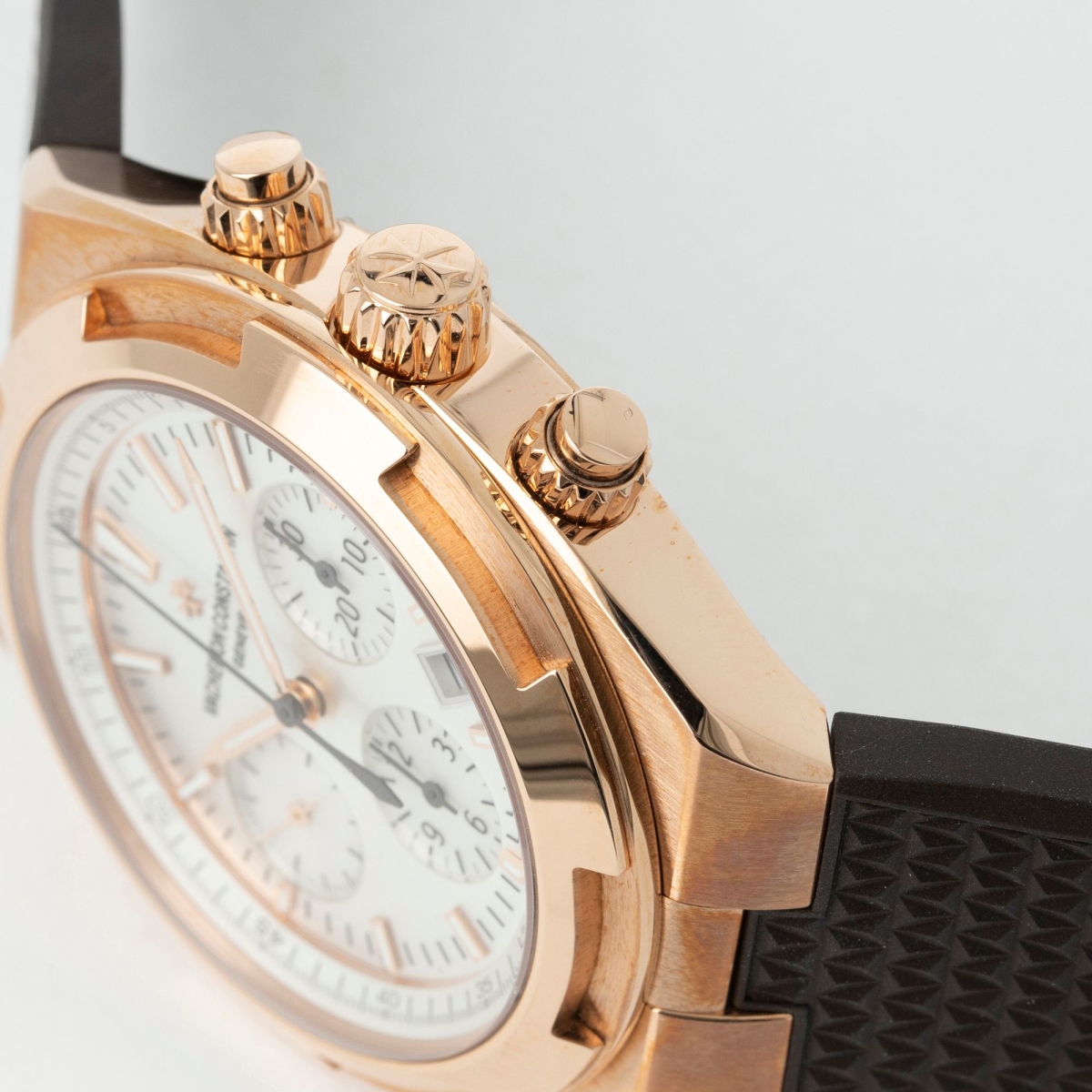 Overseas Chronograph Rose Gold Silver Dial