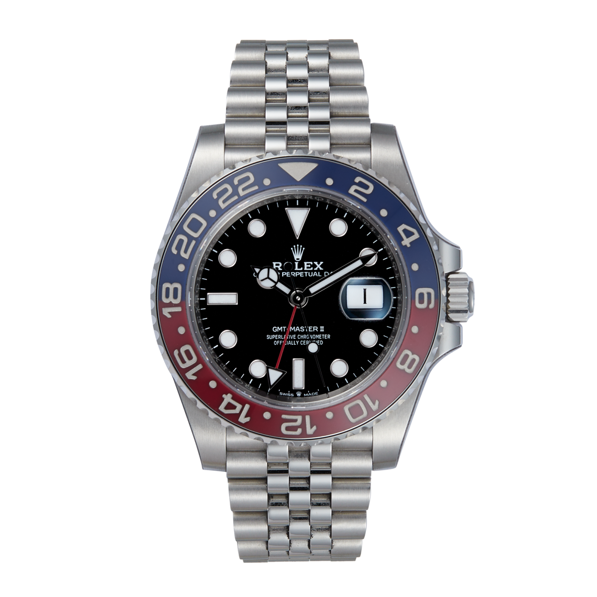 GMT-Master II Stainless Steel Jubilee Black Dial "Pepsi"