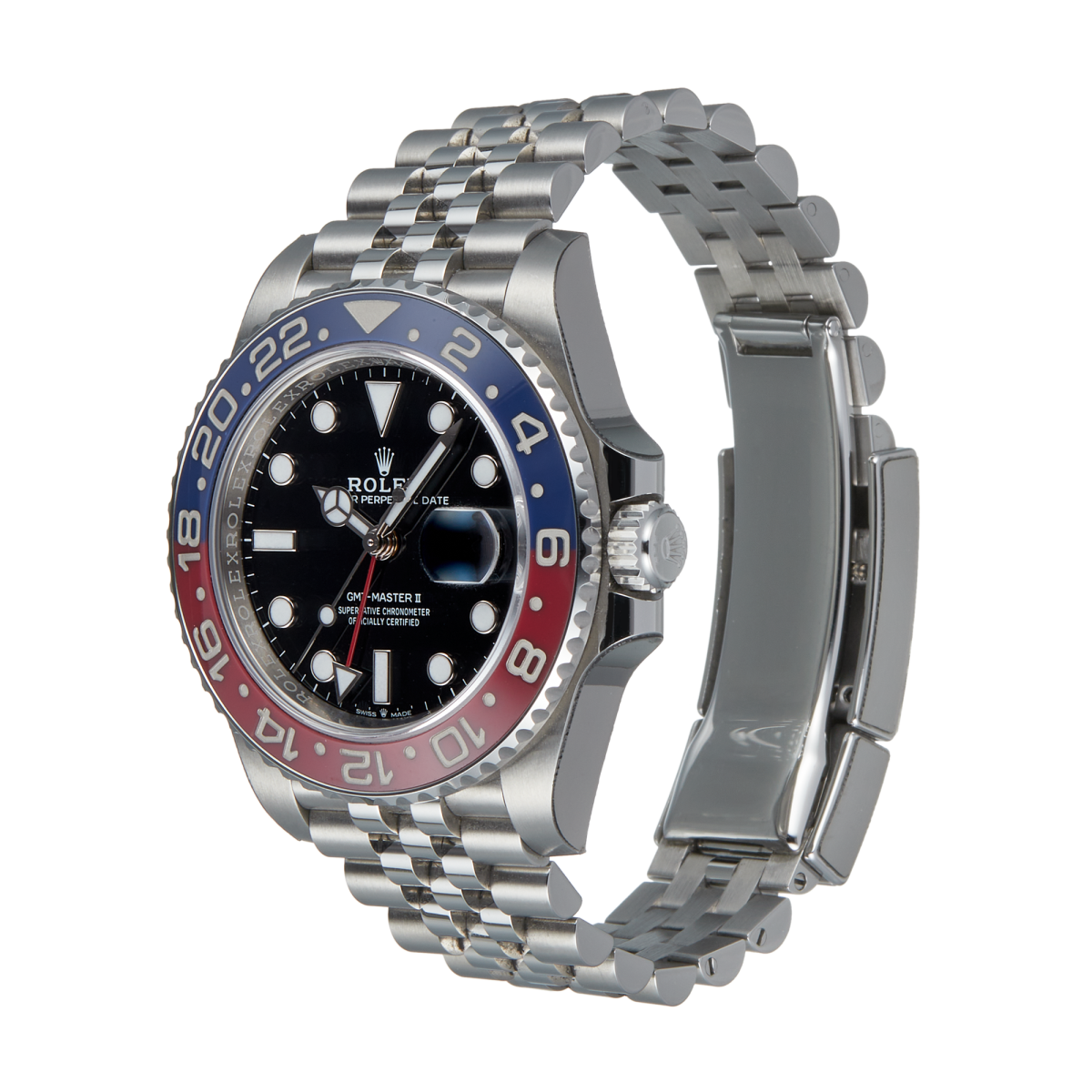 GMT-Master II Stainless Steel Jubilee Black Dial "Pepsi"