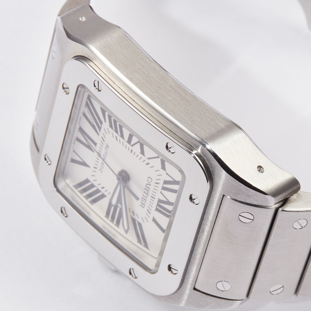 Santos 100 Steel White Dial 39mm