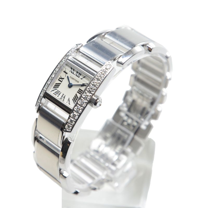 Tank White Gold & Diamond White Dial