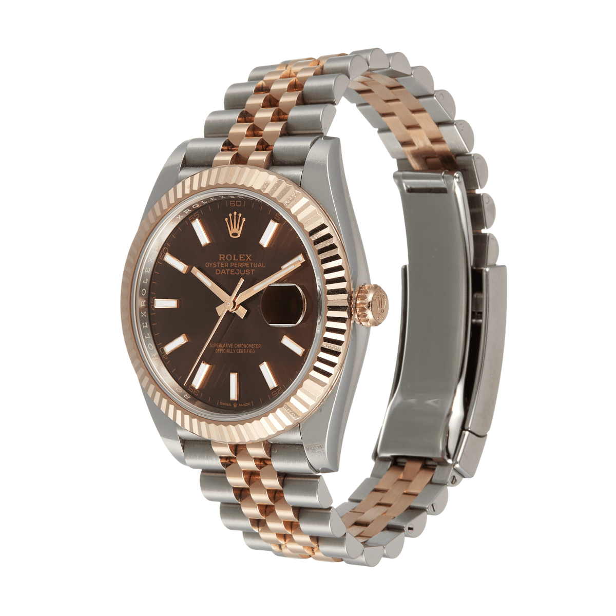 Datejust 41 Rose Gold & Stainless Steel Jubilee Brown Dial