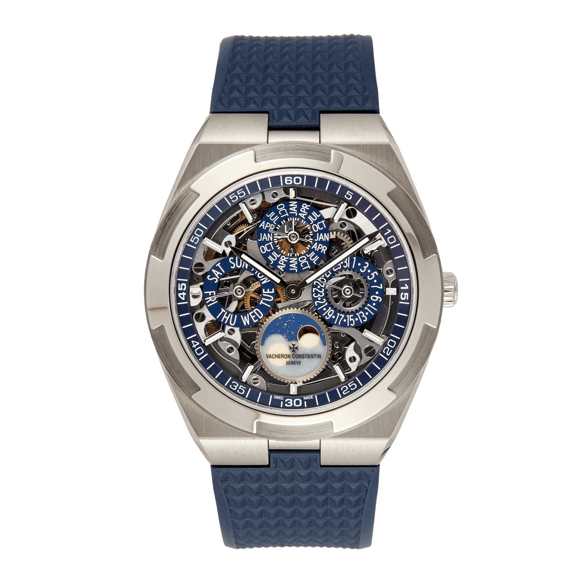 Overseas Ultra-Thin Perpetual Calendar Skeleton White Gold