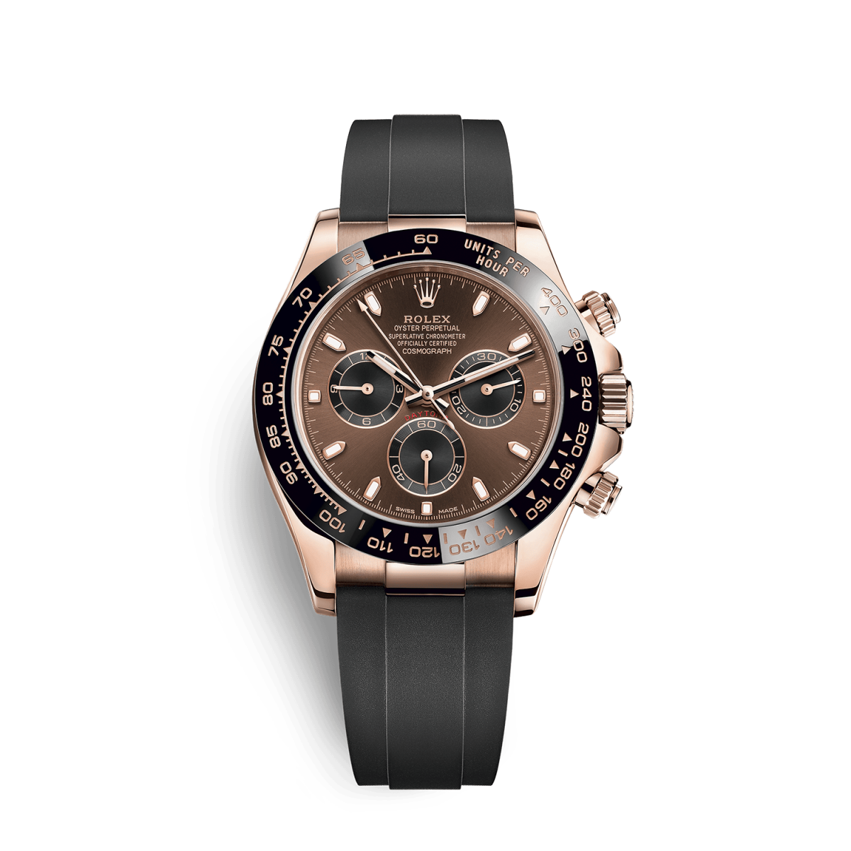 Daytona Everose Gold Oysterflex Chocolate Dial