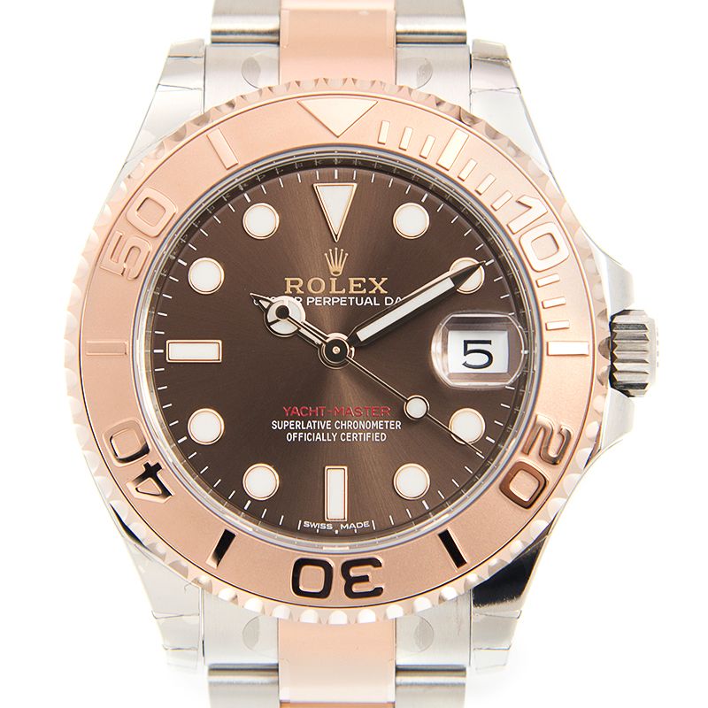 Yacht Master 37 Rose Gold & Stainless Steel Brown Dial