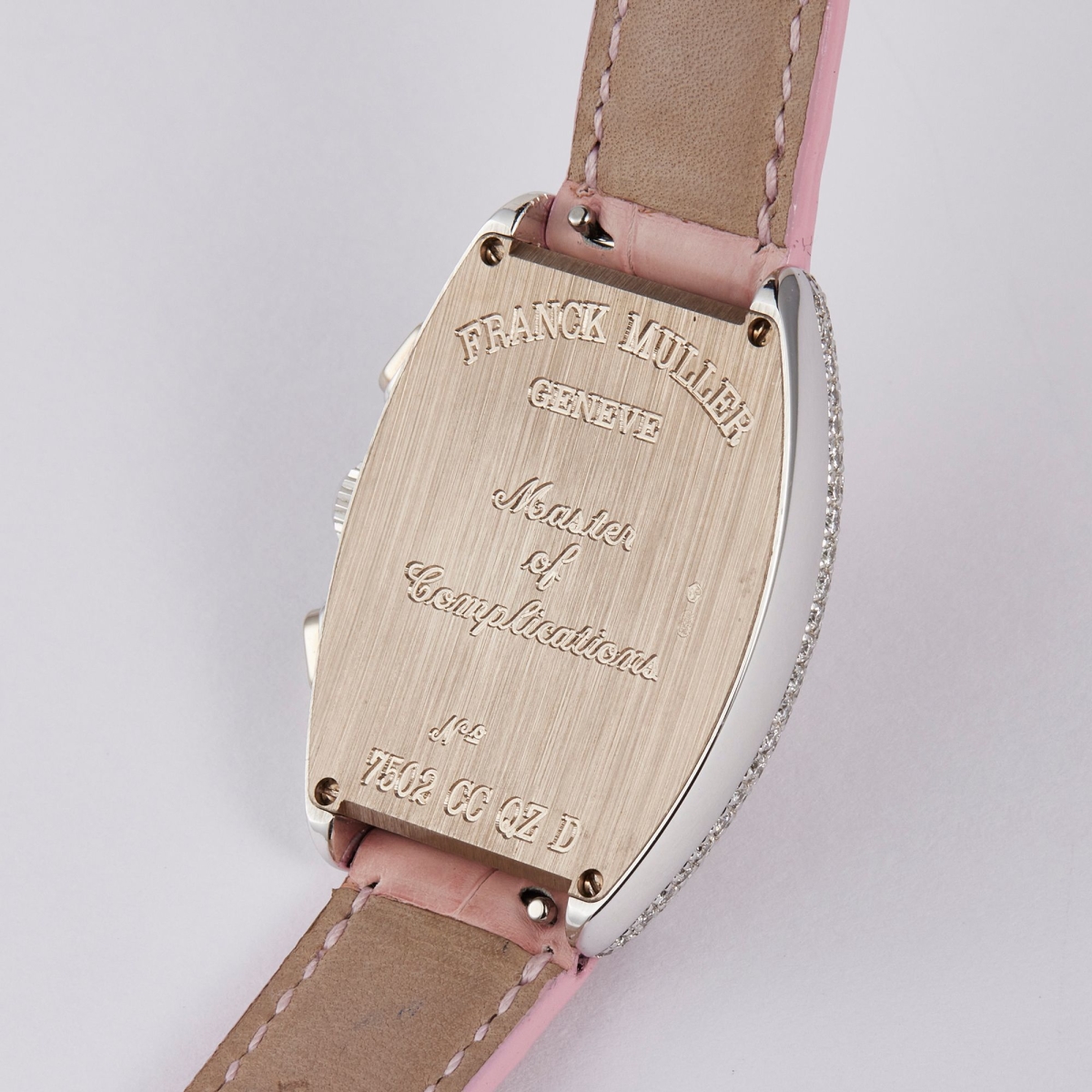 Franck Muller Cintree Curvex Chronograph Stainless Steel Diamond Pink Dial