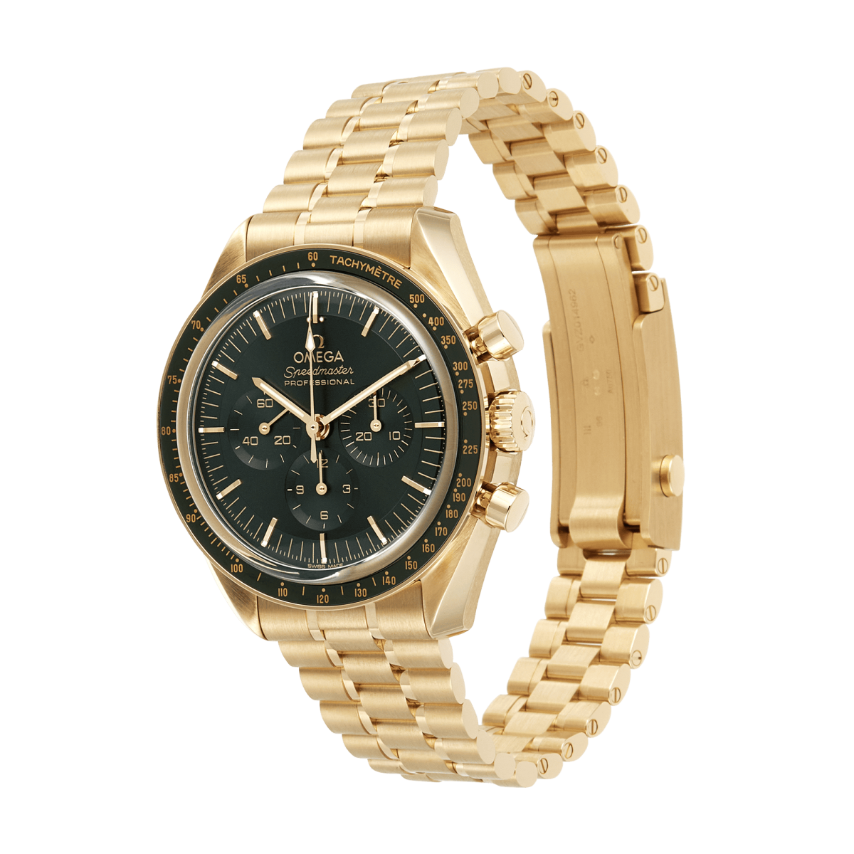 Speedmaster Moonwatch Professional 42 Yellow Gold Green Dial