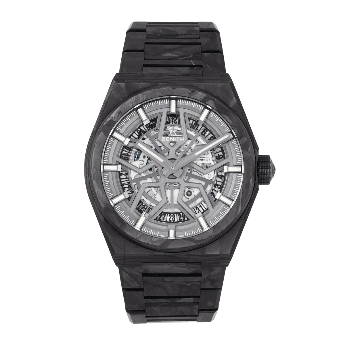 Defy Classic Carbon Skeleton Dial