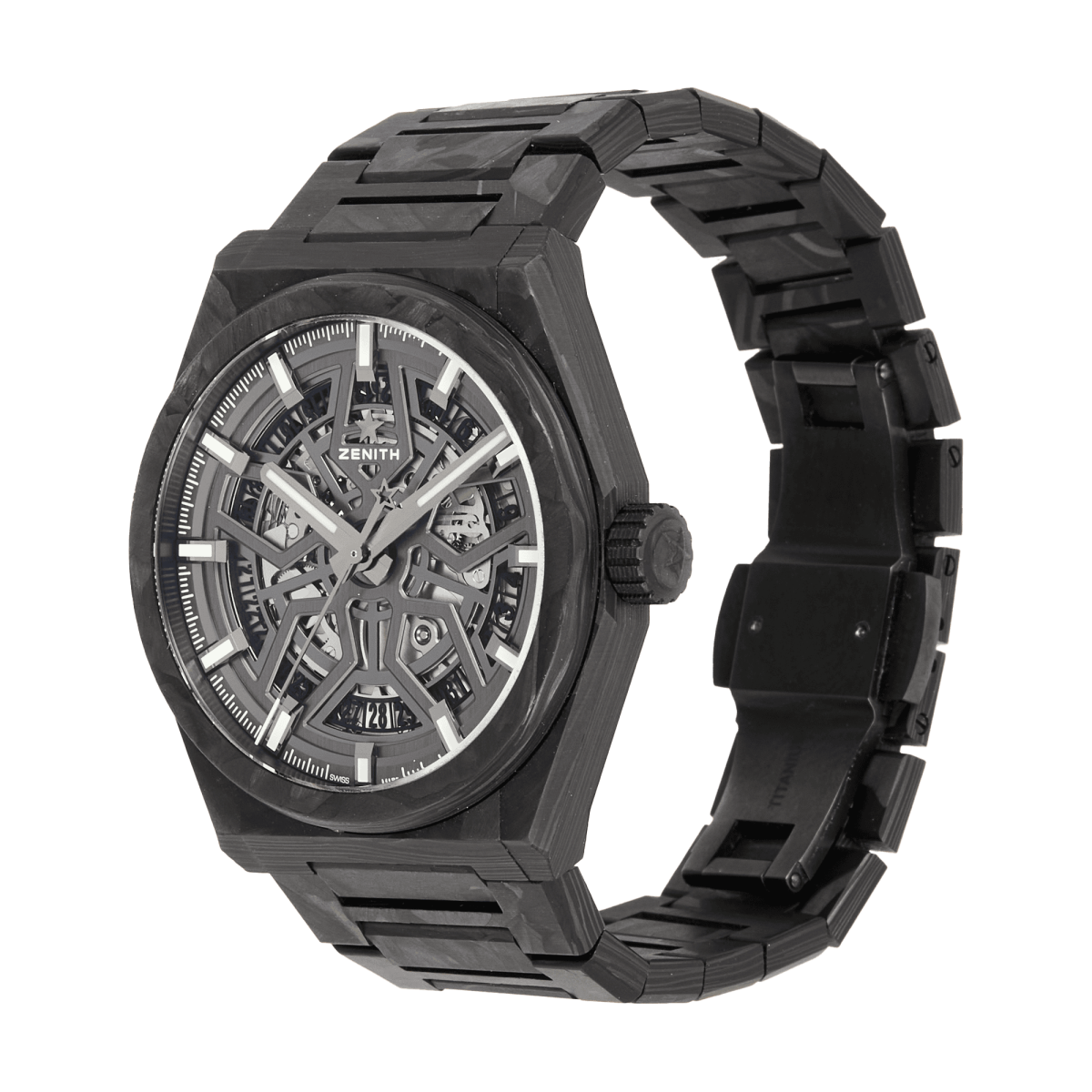 Defy Classic Carbon Skeleton Dial