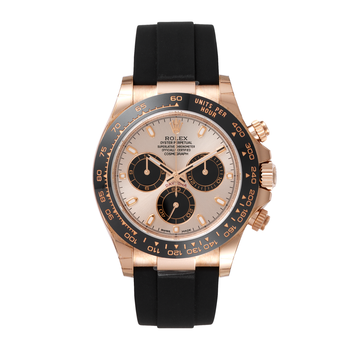 Daytona Rose Gold Oysterflex Pink Dial