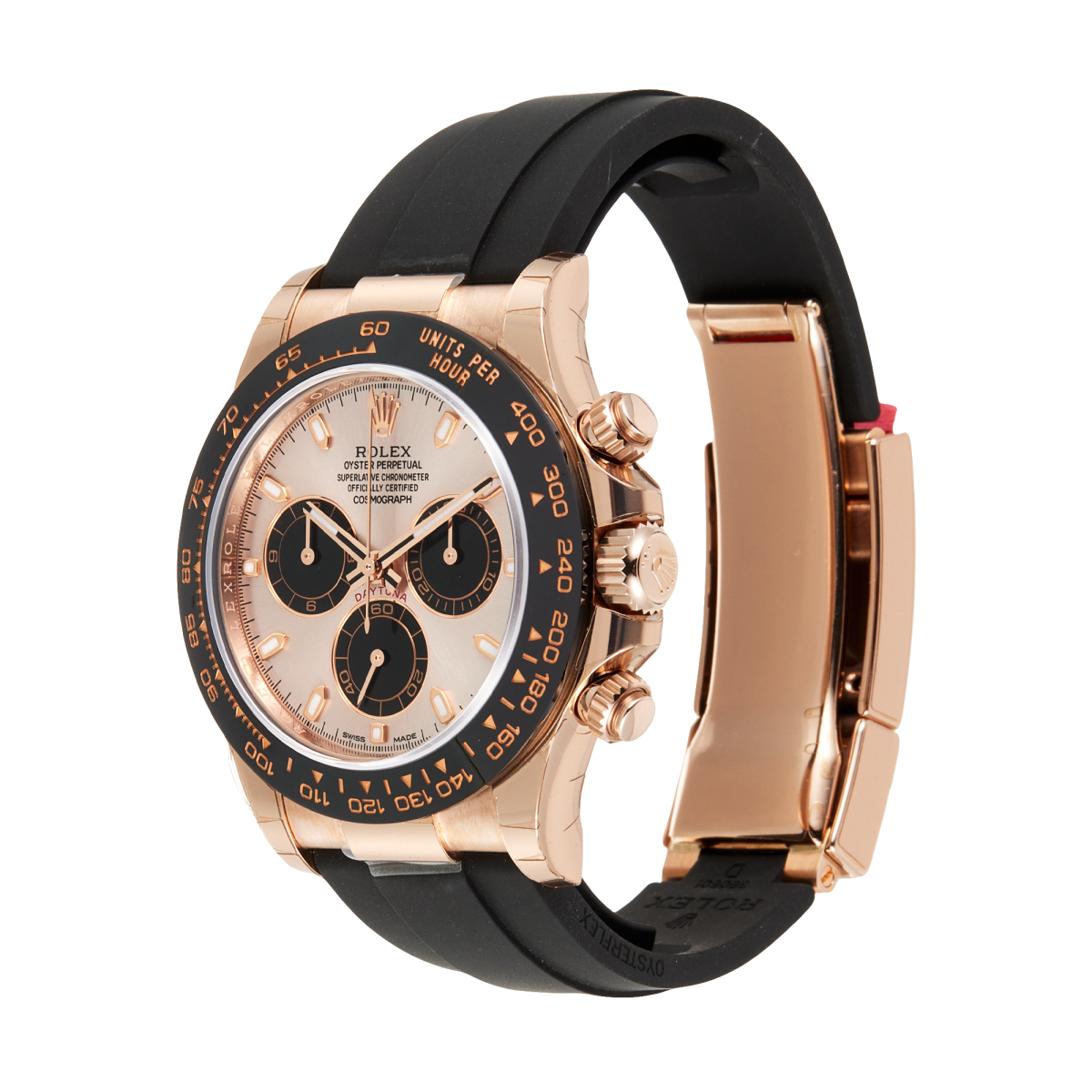 Daytona Rose Gold Oysterflex Pink Dial