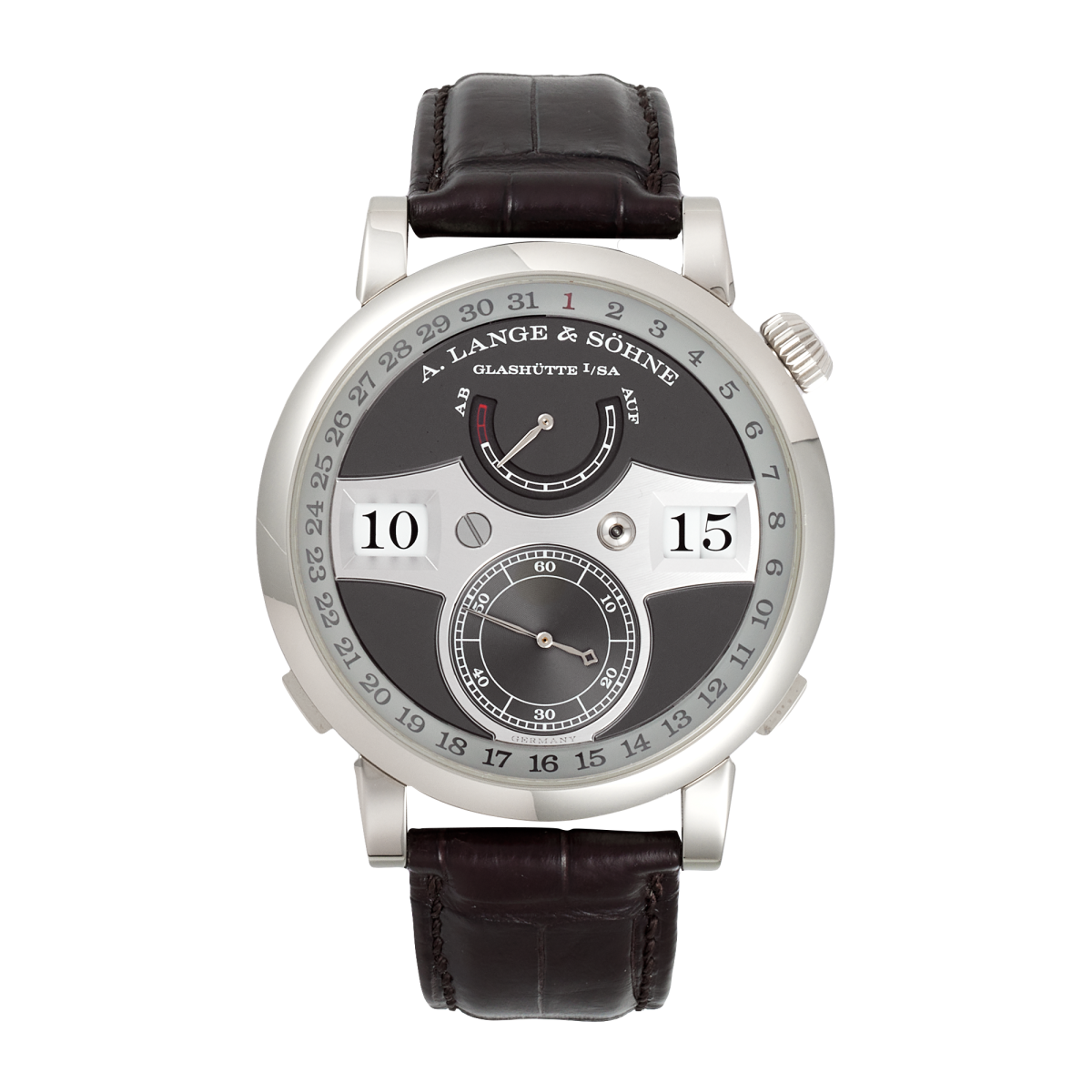 Zeitwerk Date White Gold Grey Dial