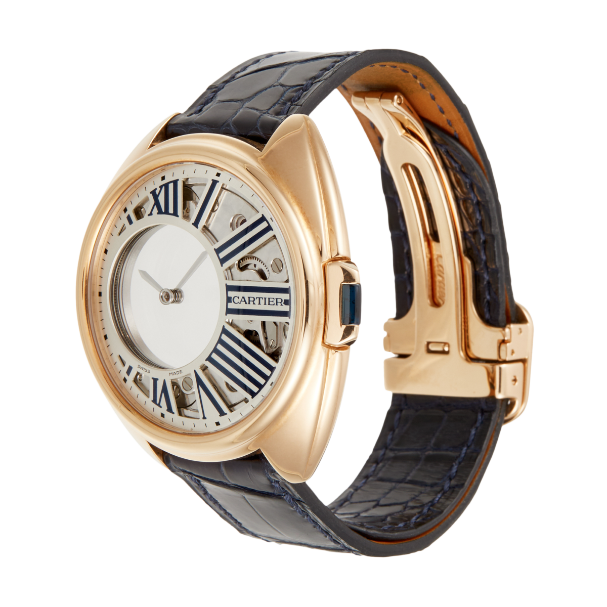 Clé de Cartier 41 Mysterious Hours Rose Gold Skeleton Dial