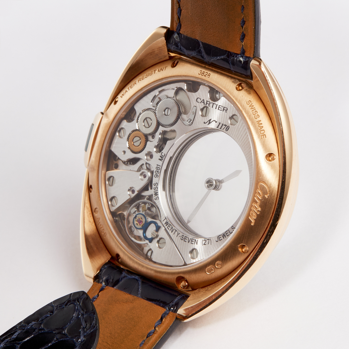 Clé de Cartier 41 Mysterious Hours Rose Gold Skeleton Dial