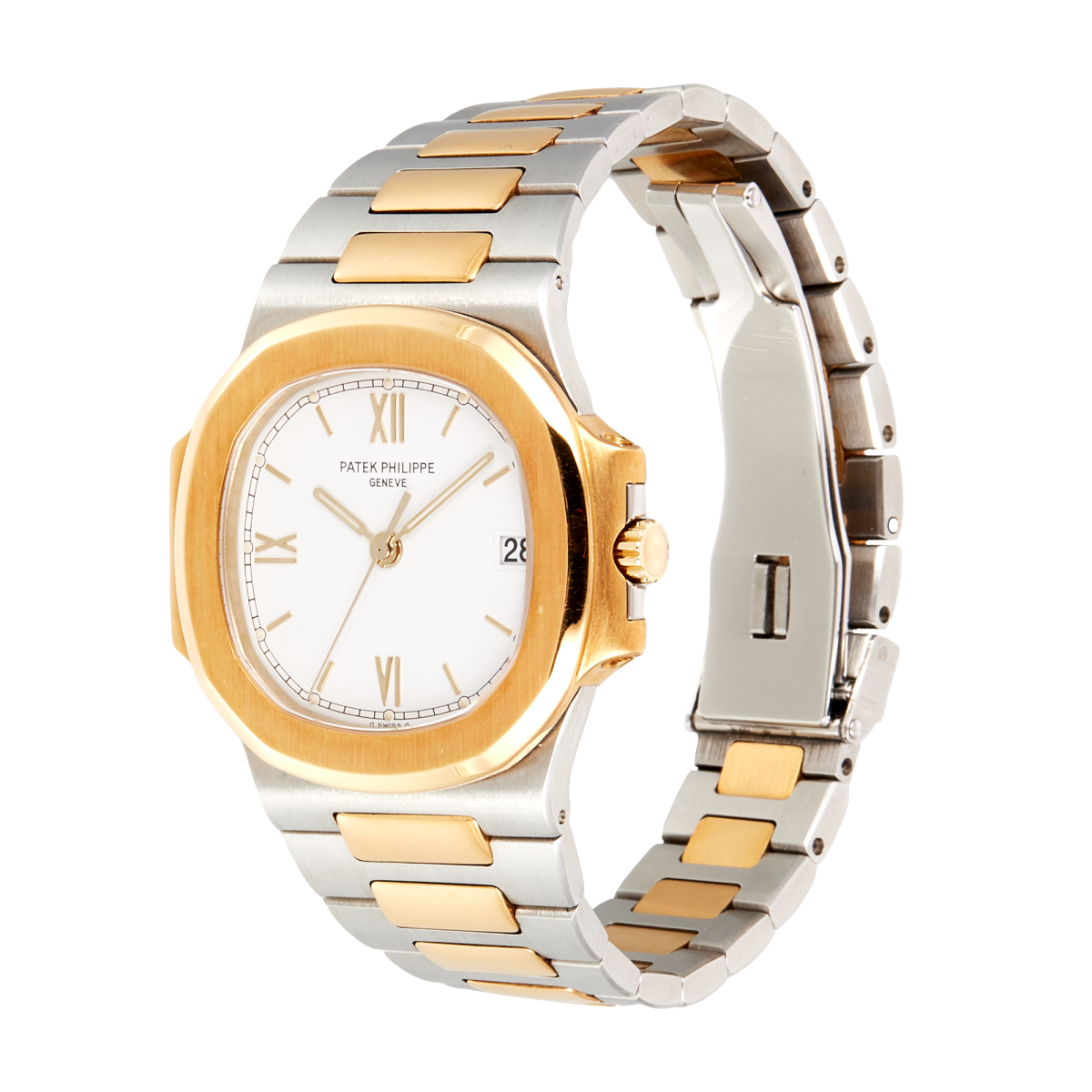 Nautilus 37 Yellow Gold & Stainless Steel White Dial