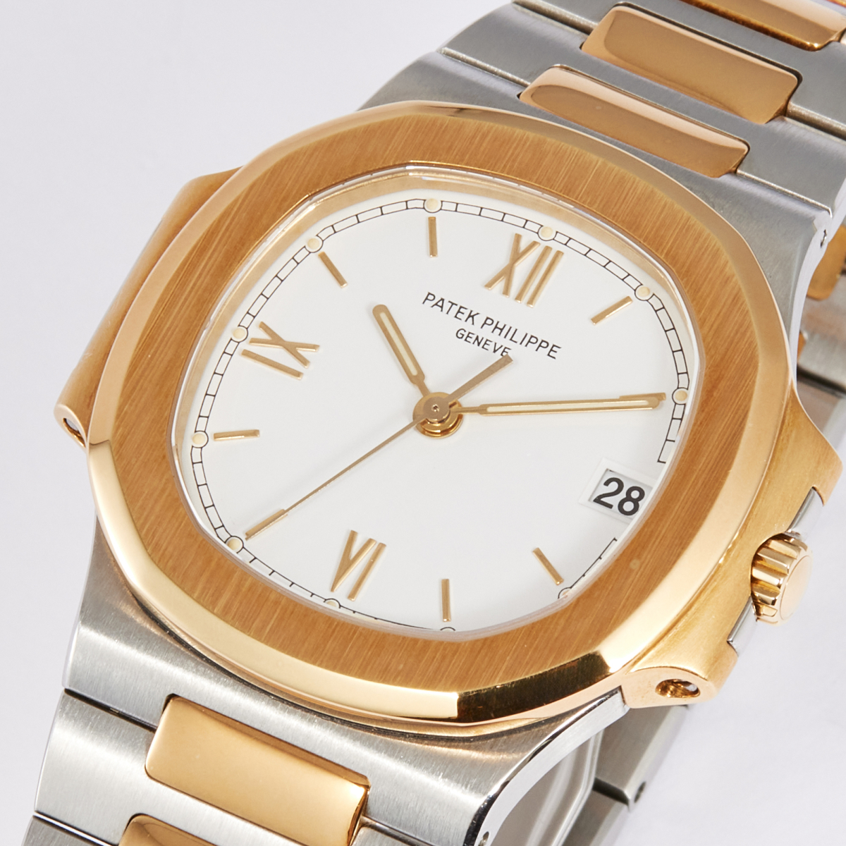 Nautilus 37 Yellow Gold & Stainless Steel White Dial