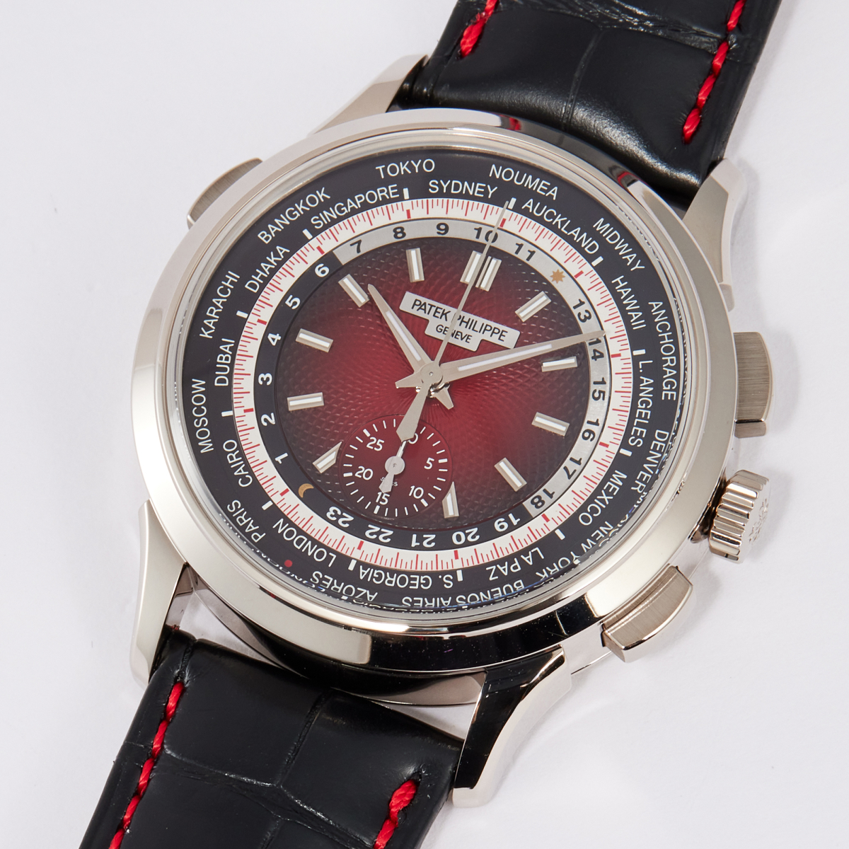 World Time Chronograph White Gold Singapore Edition