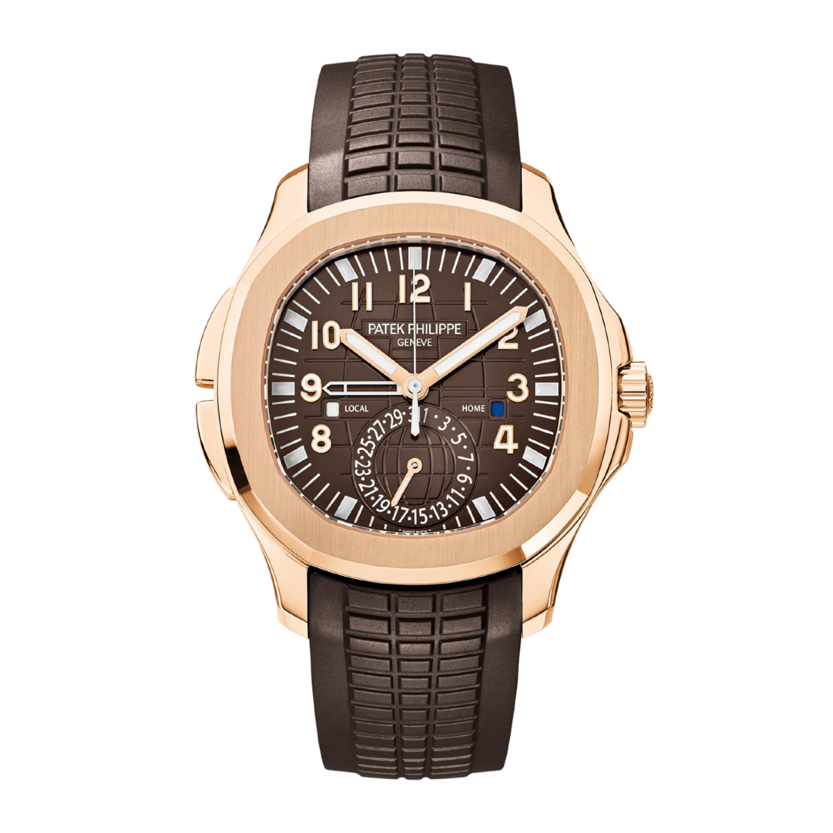 Aquanaut Travel Time Rose Gold Brown Dial