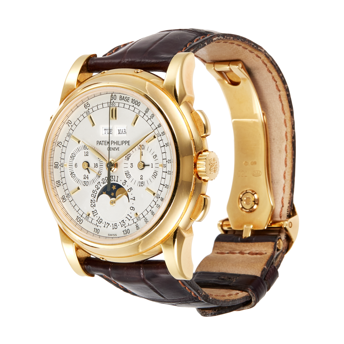 Grand Complications Perpetual Calendar Chronograph Yellow Gold White Dial