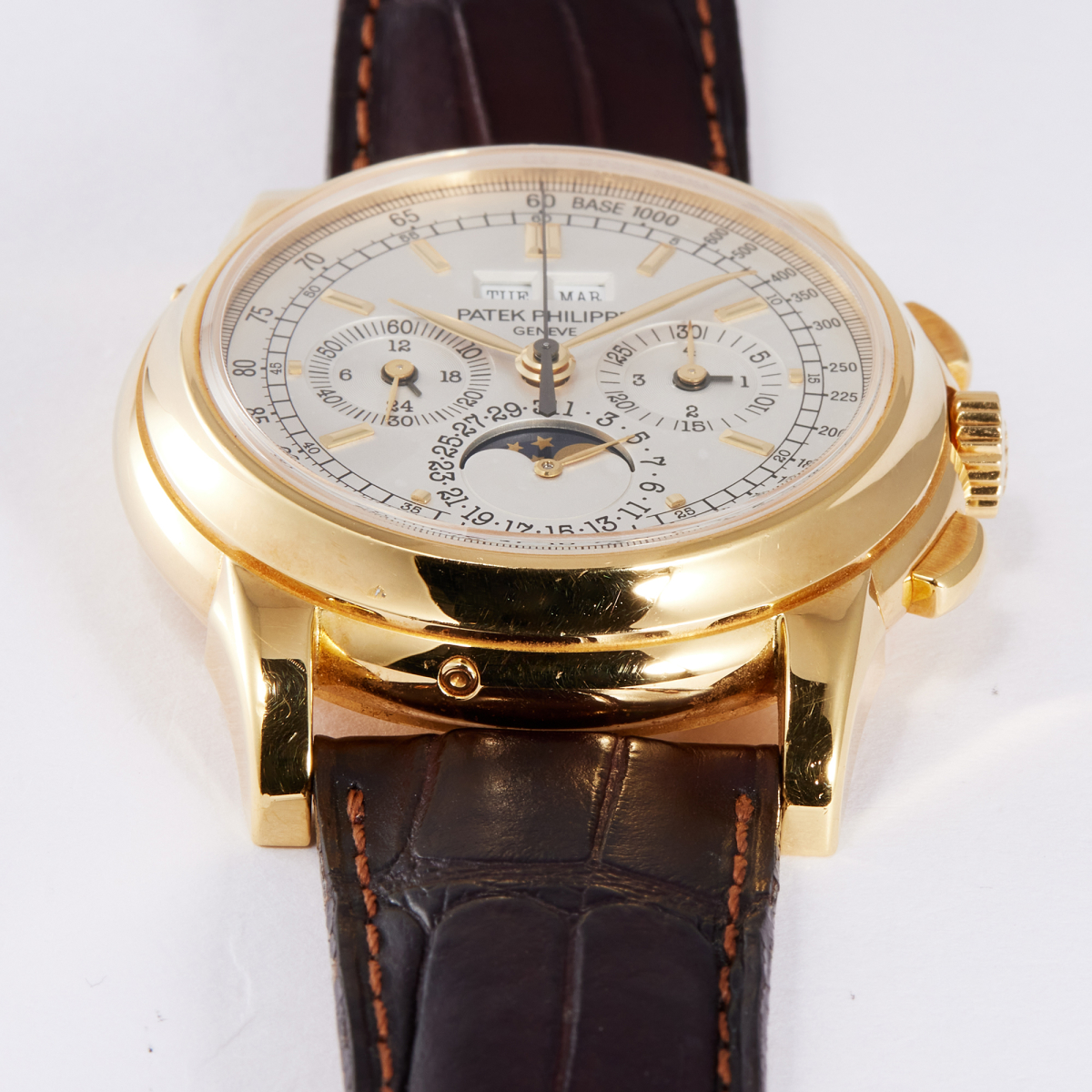 Grand Complications Perpetual Calendar Chronograph Yellow Gold White Dial