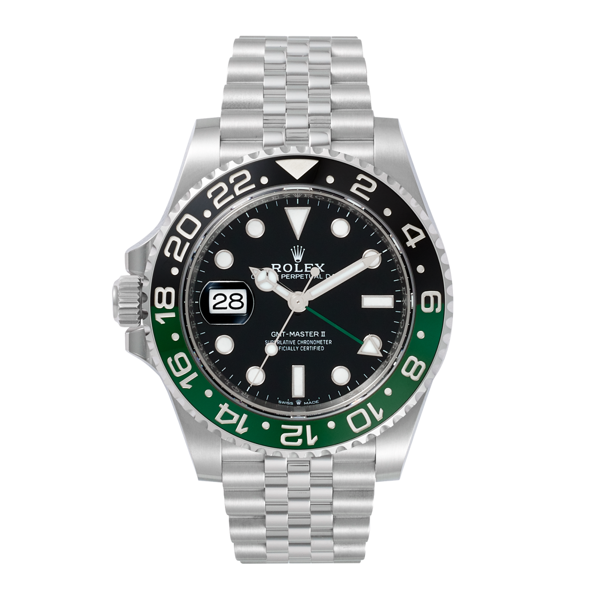 GMT-Master II Stainless Steel Jubilee Black Dial "Sprite"