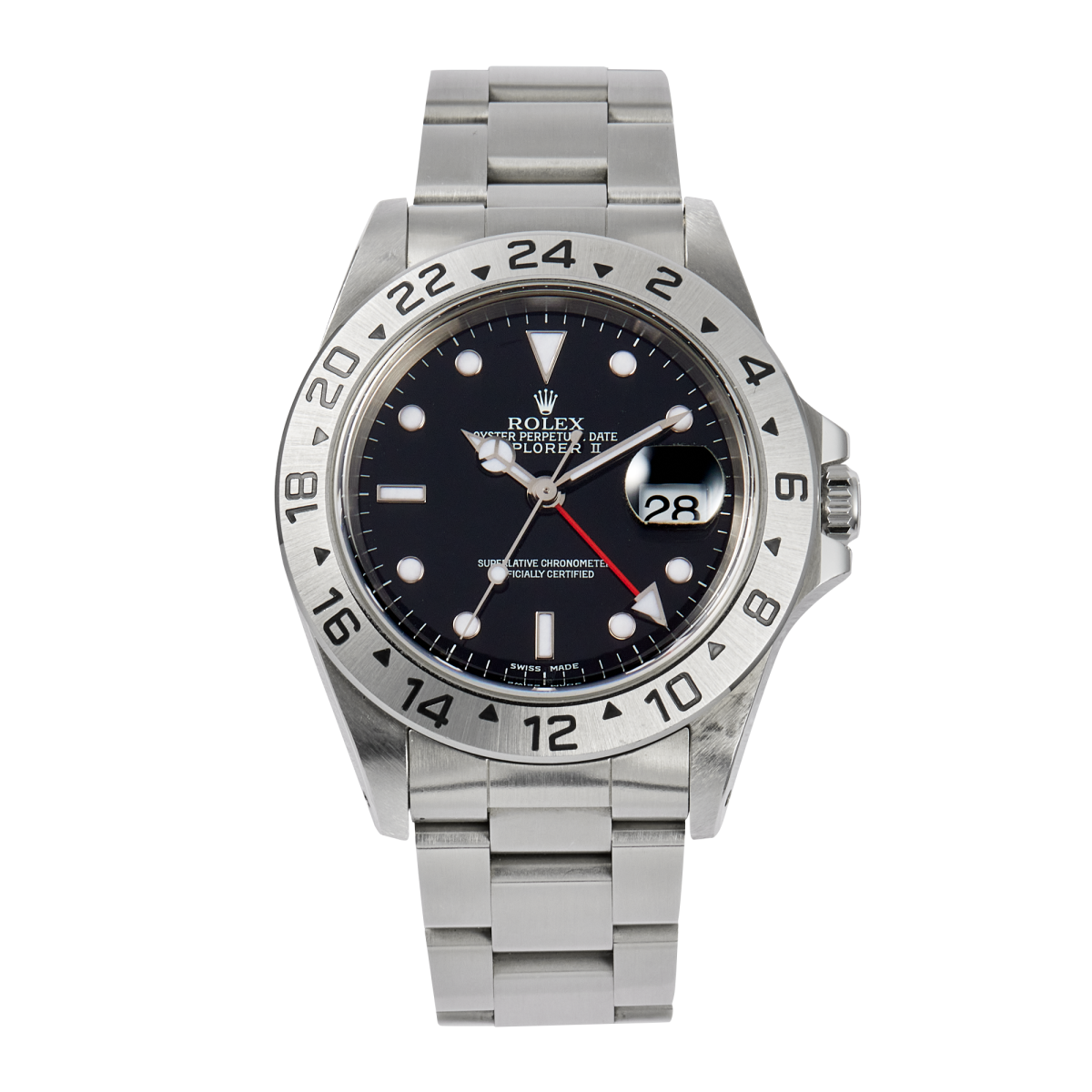 Explorer II SuperLuminova Stainless Steel Black Dial