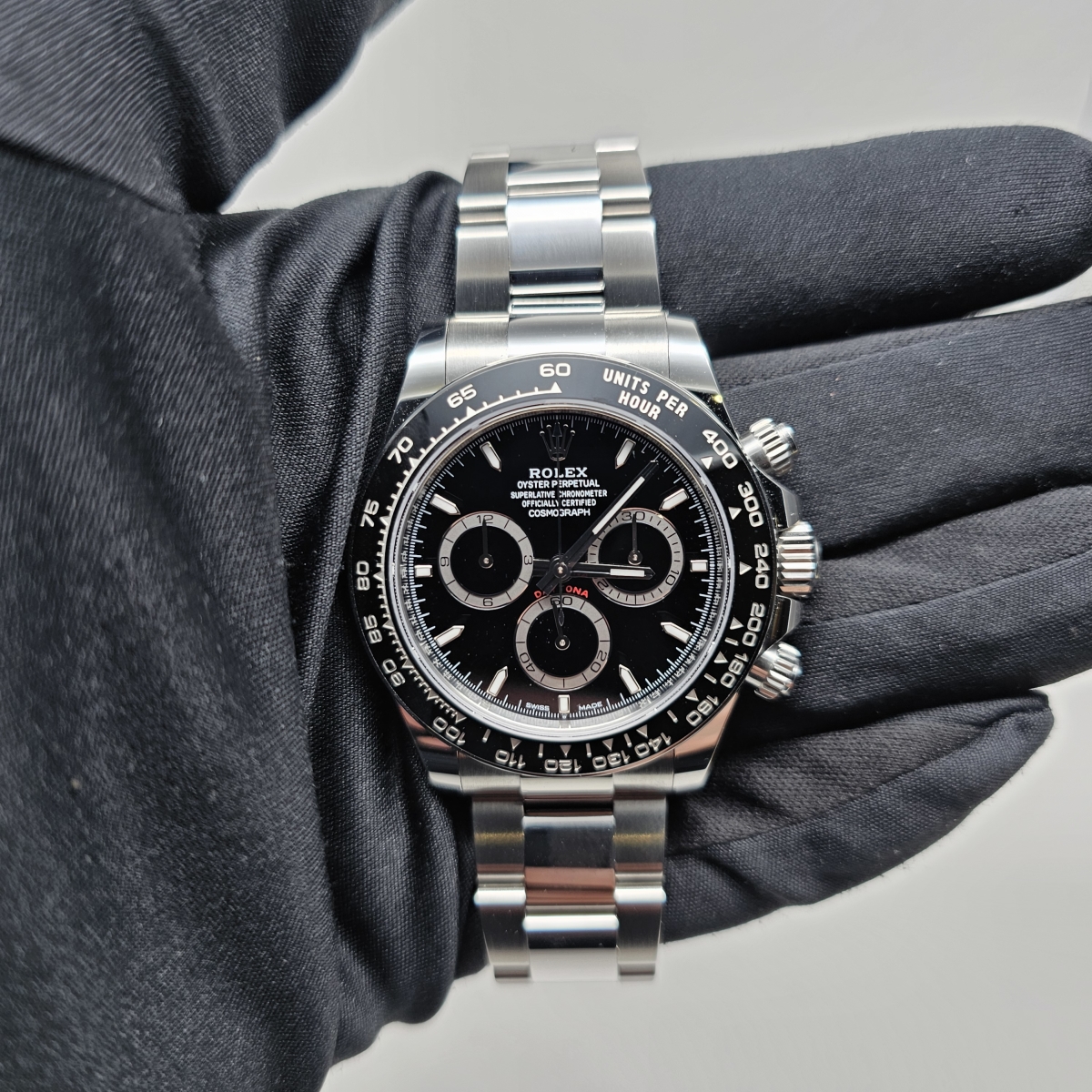 Daytona Stainless Steel Black Dial