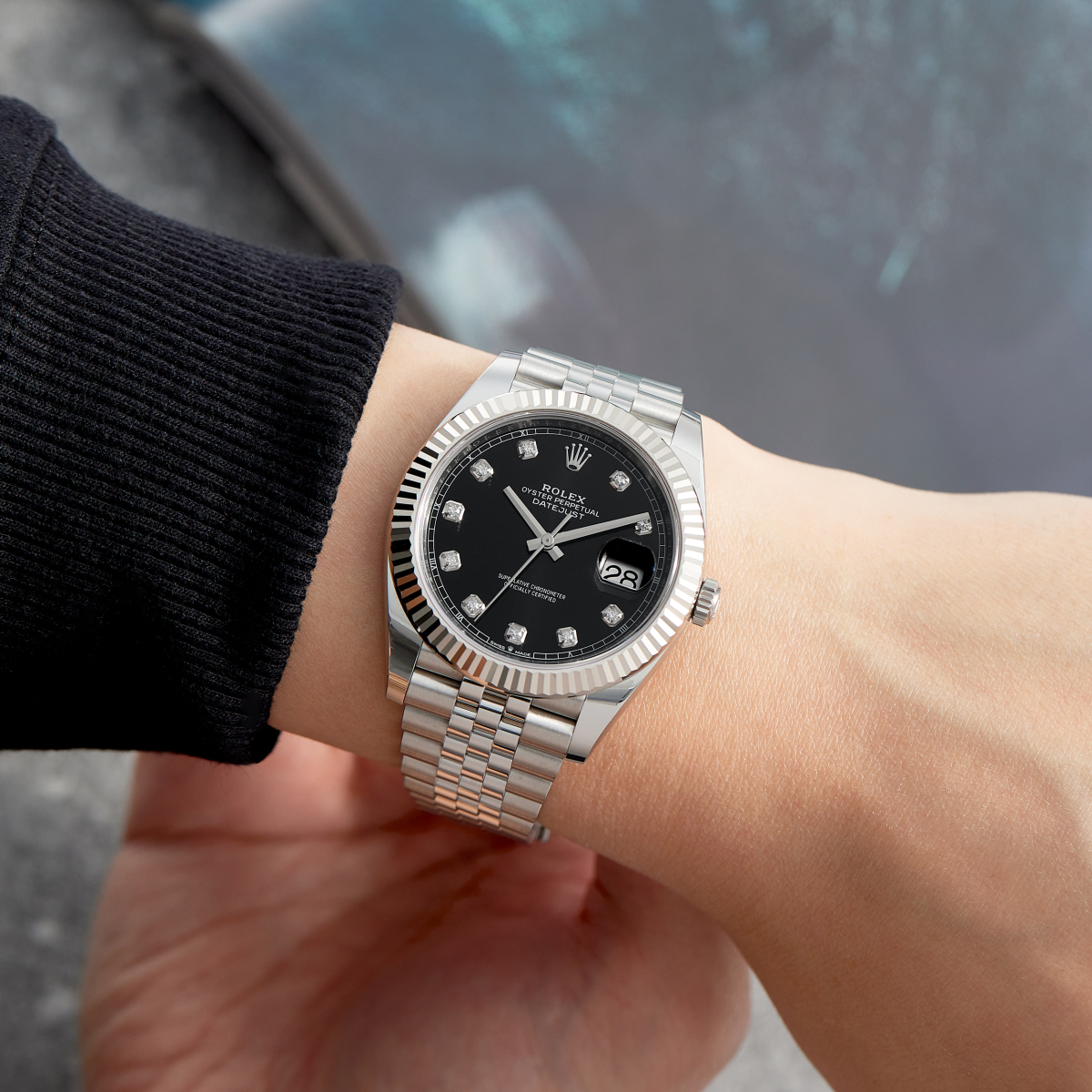 Datejust 41 Stainless Steel Jubilee Black Dial