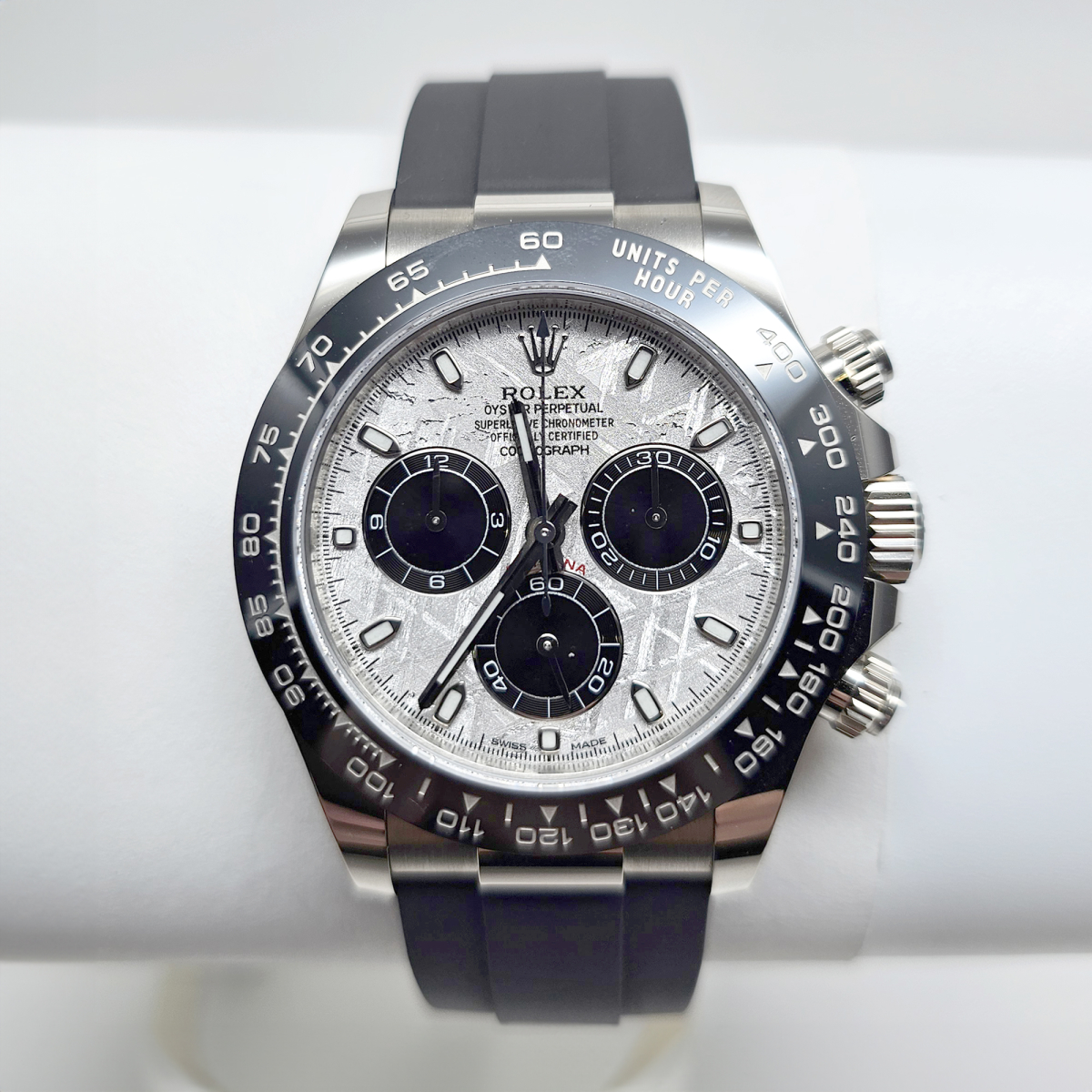 Daytona White Gold Oysterflex Meteorite Dial