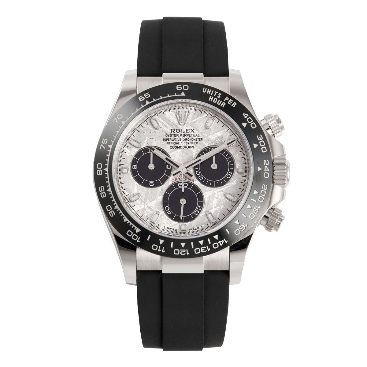 Daytona White Gold Oysterflex Meteorite Dial