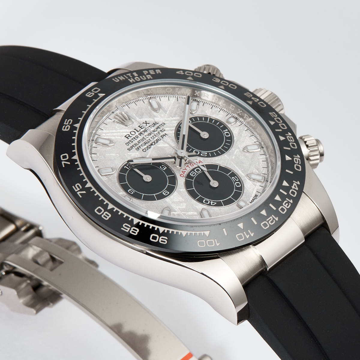 Daytona White Gold Oysterflex Meteorite Dial