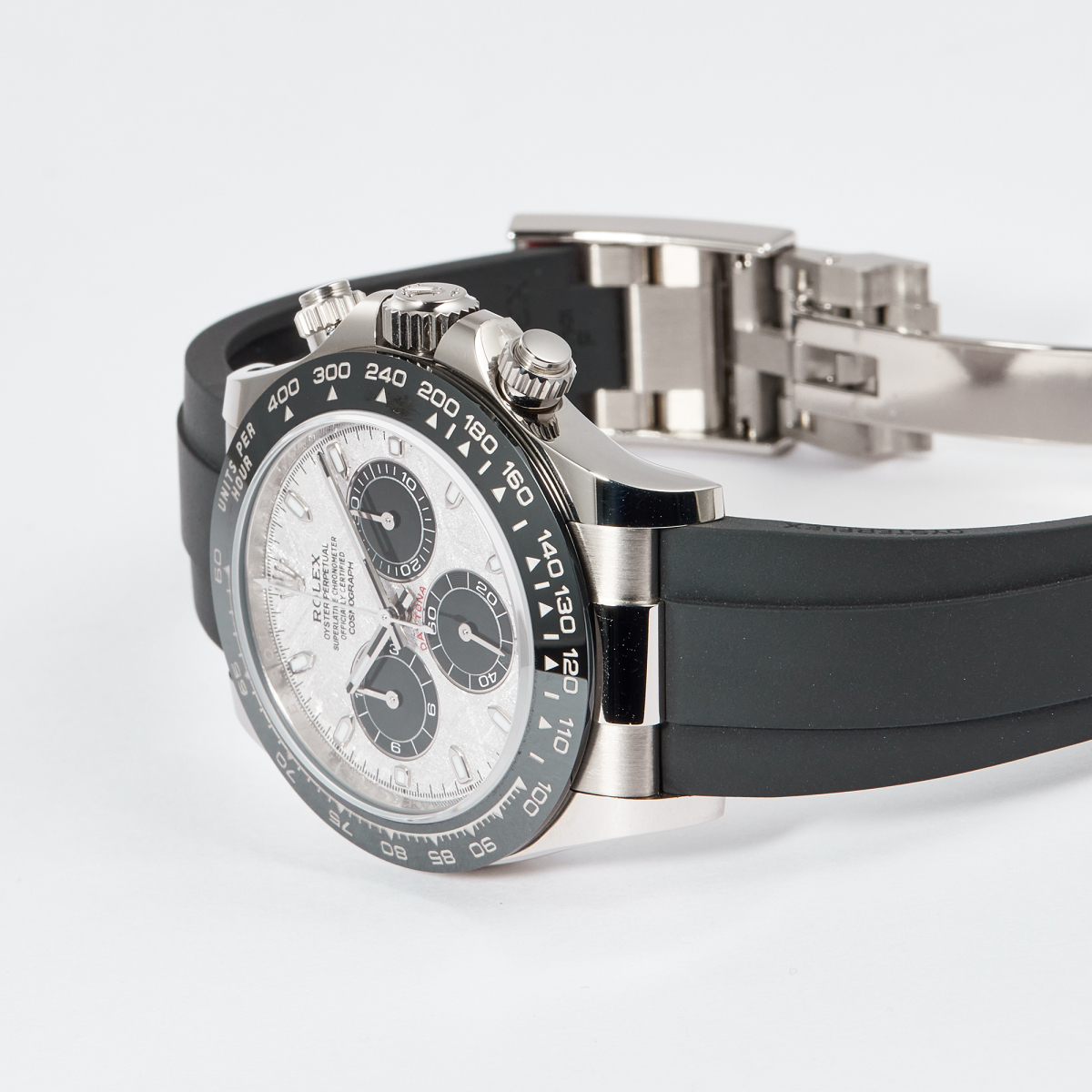 Daytona White Gold Oysterflex Meteorite Dial