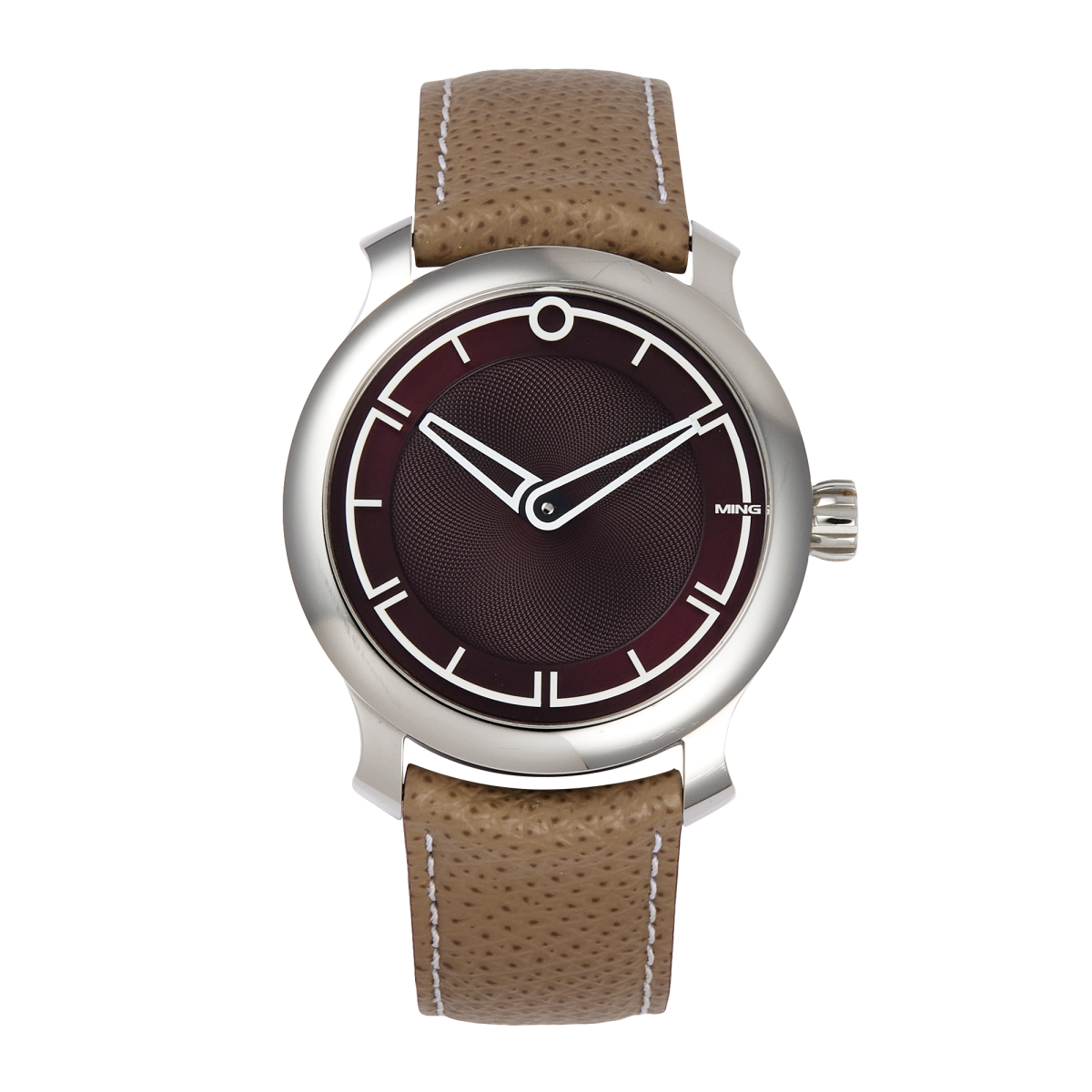 17.09 Stainless Steel Burgundy Dial