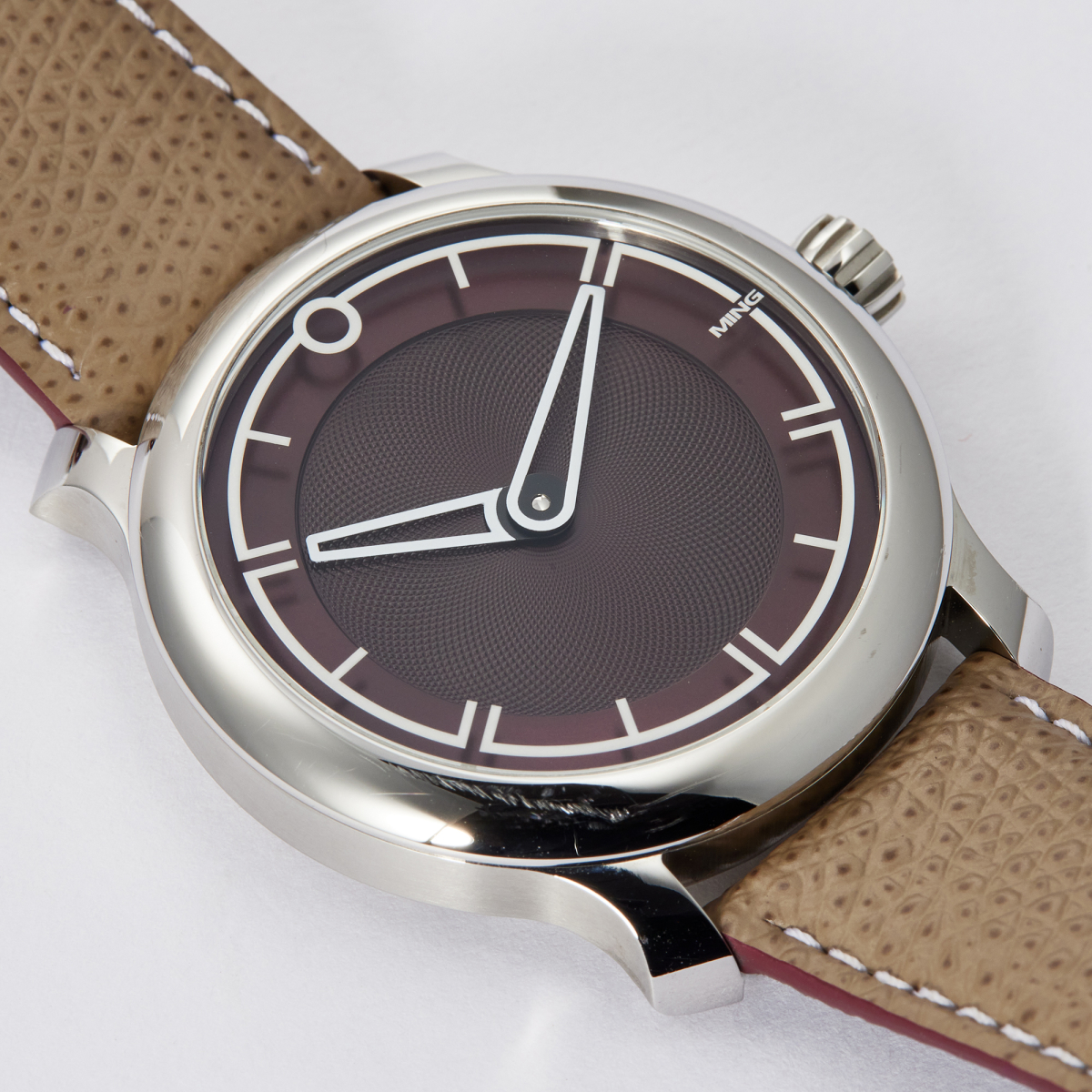 17.09 Stainless Steel Burgundy Dial