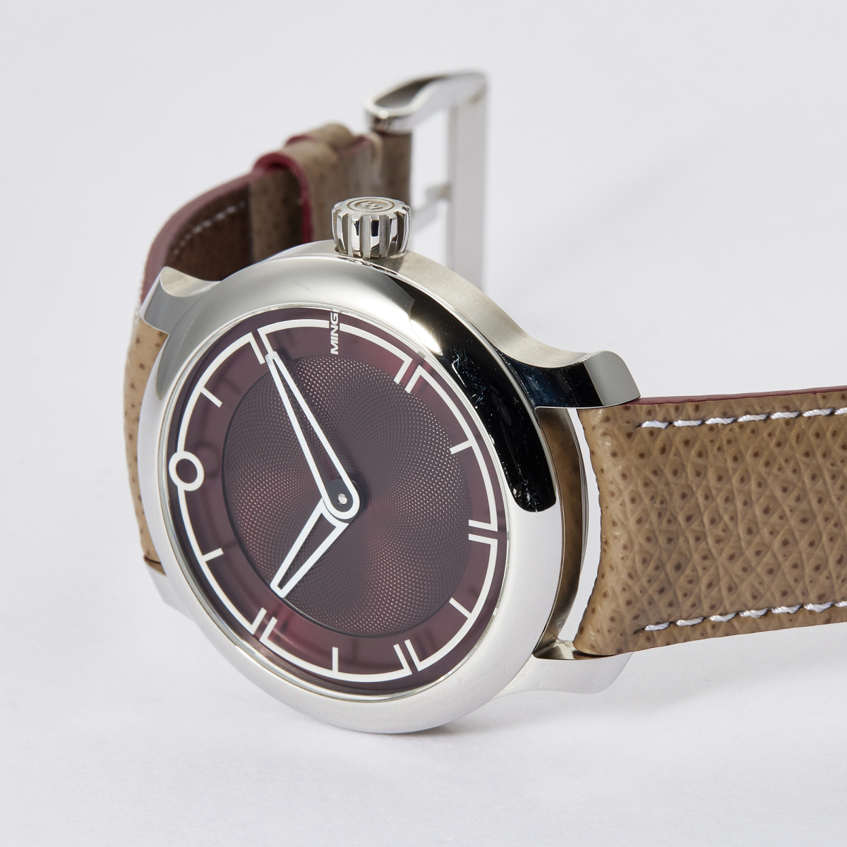 17.09 Stainless Steel Burgundy Dial