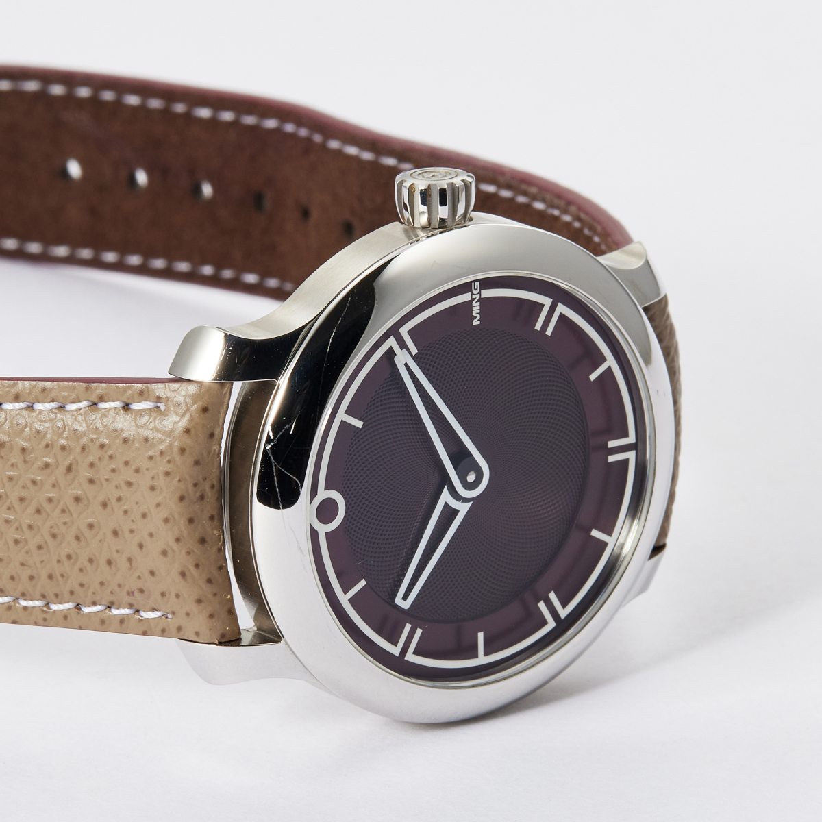 17.09 Stainless Steel Burgundy Dial