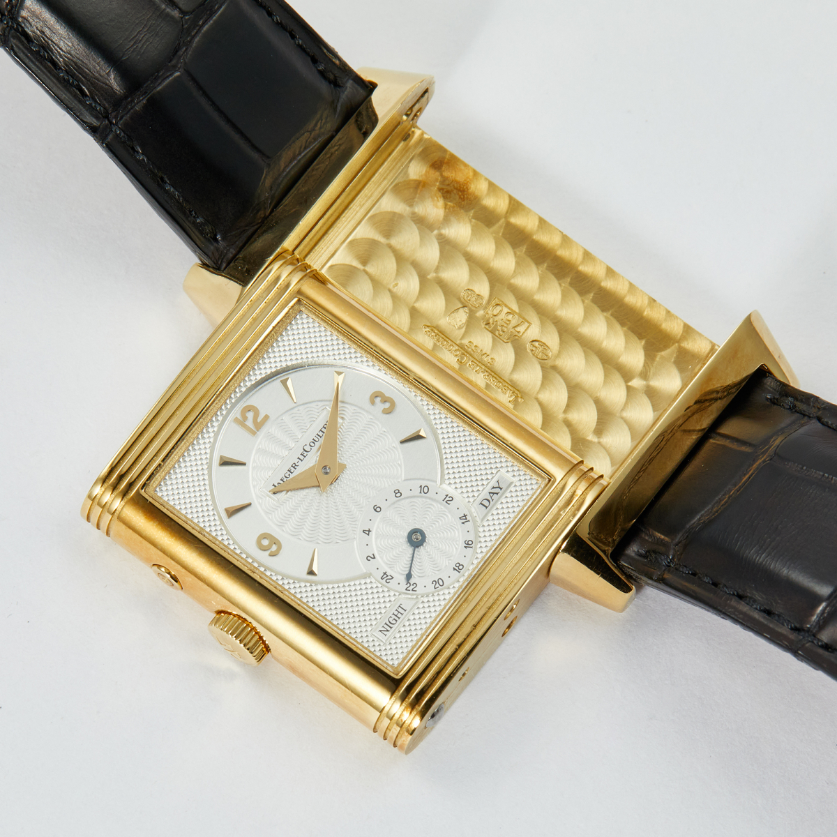 Reverso Duoface Day Night Yellow Gold White Dial