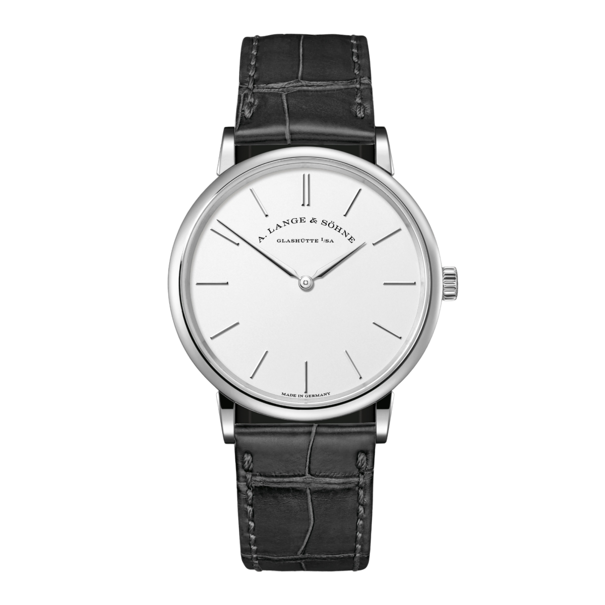 Saxonia Thin 37 White Gold Silver Dial