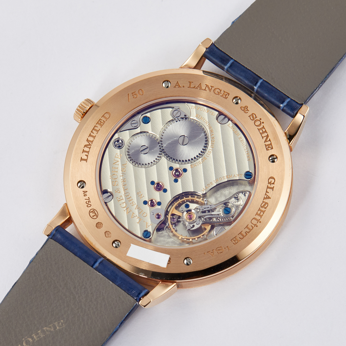 Saxonia Thin 40 Rose Gold Blue Aventurine Dial