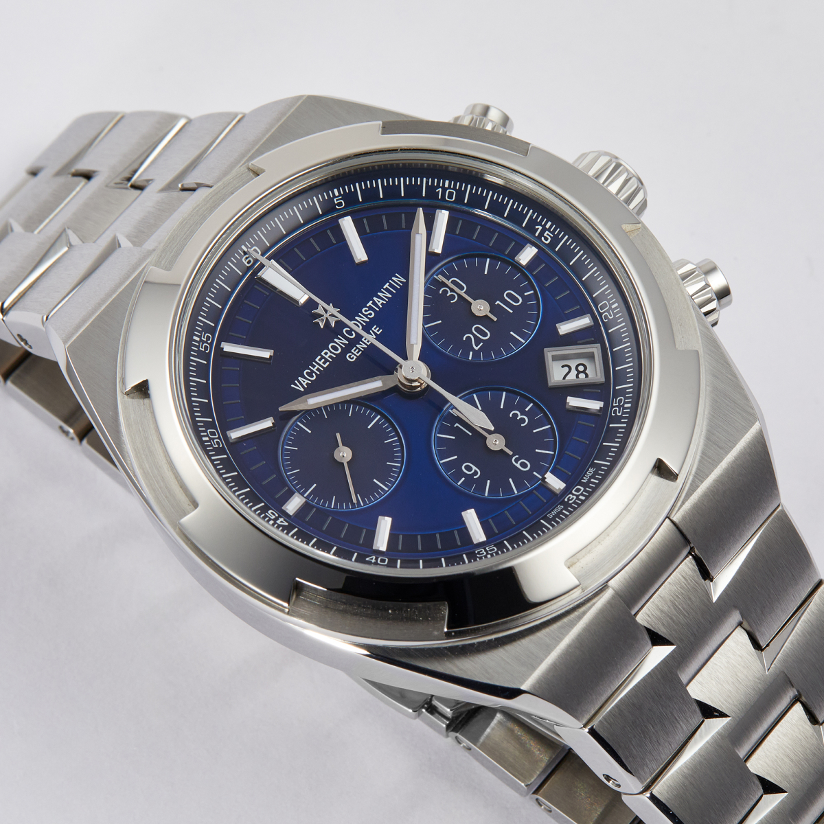 Overseas Chronograph Stainless Steel Blue Dial