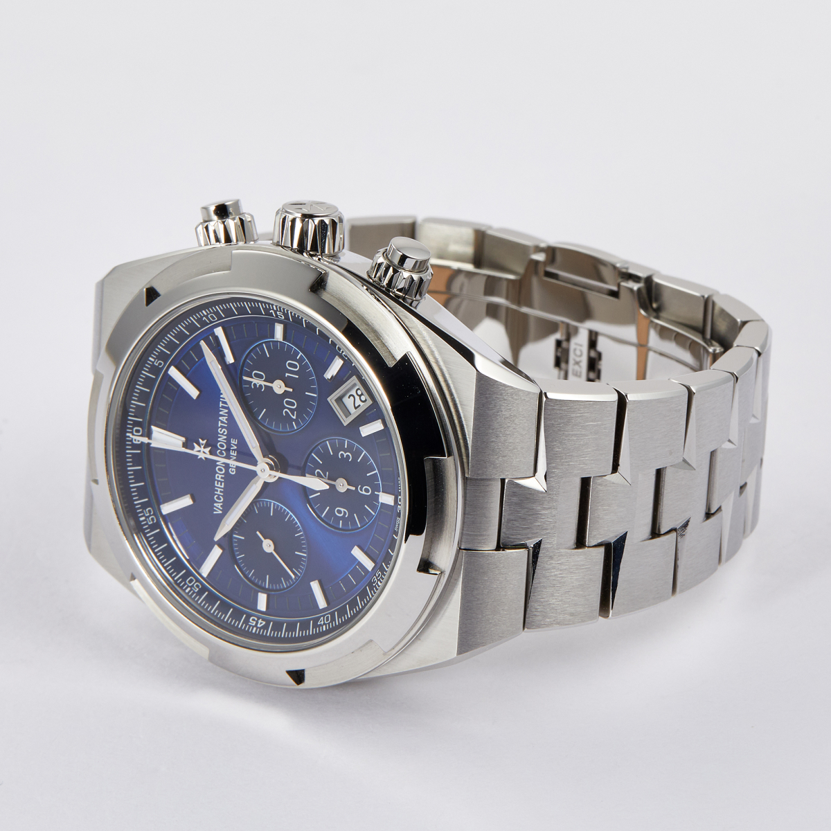 Overseas Chronograph Stainless Steel Blue Dial