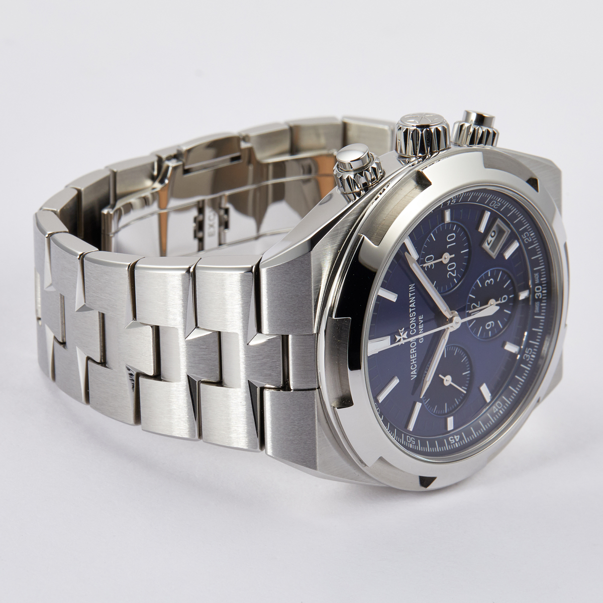 Overseas Chronograph Stainless Steel Blue Dial
