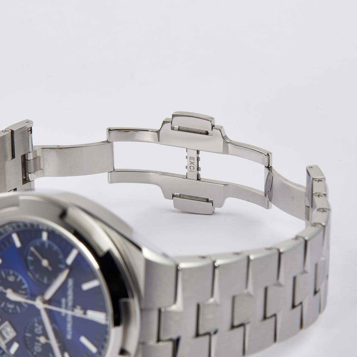 Overseas Chronograph Stainless Steel Blue Dial