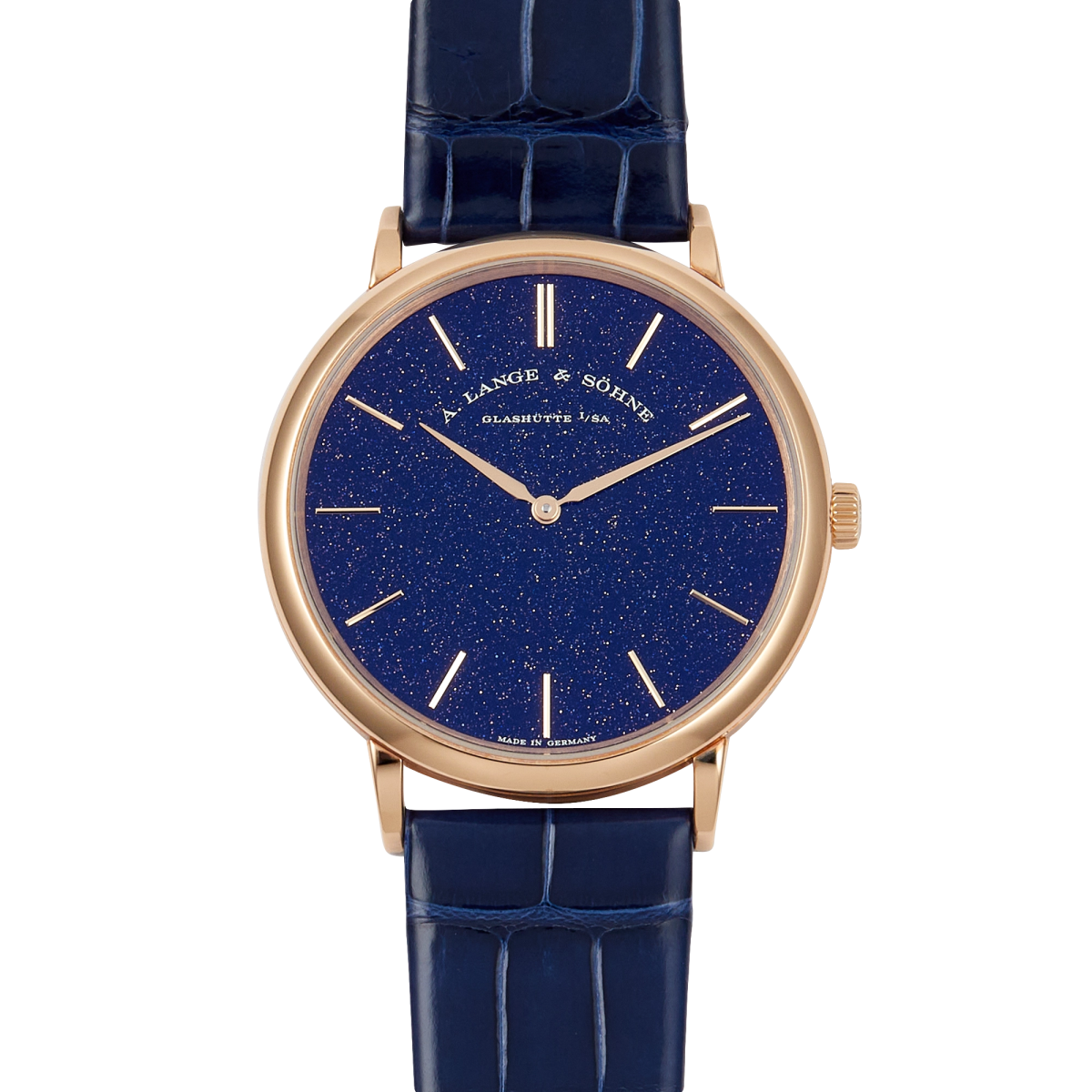 Saxonia Thin 40 Rose Gold Blue Aventurine Dial