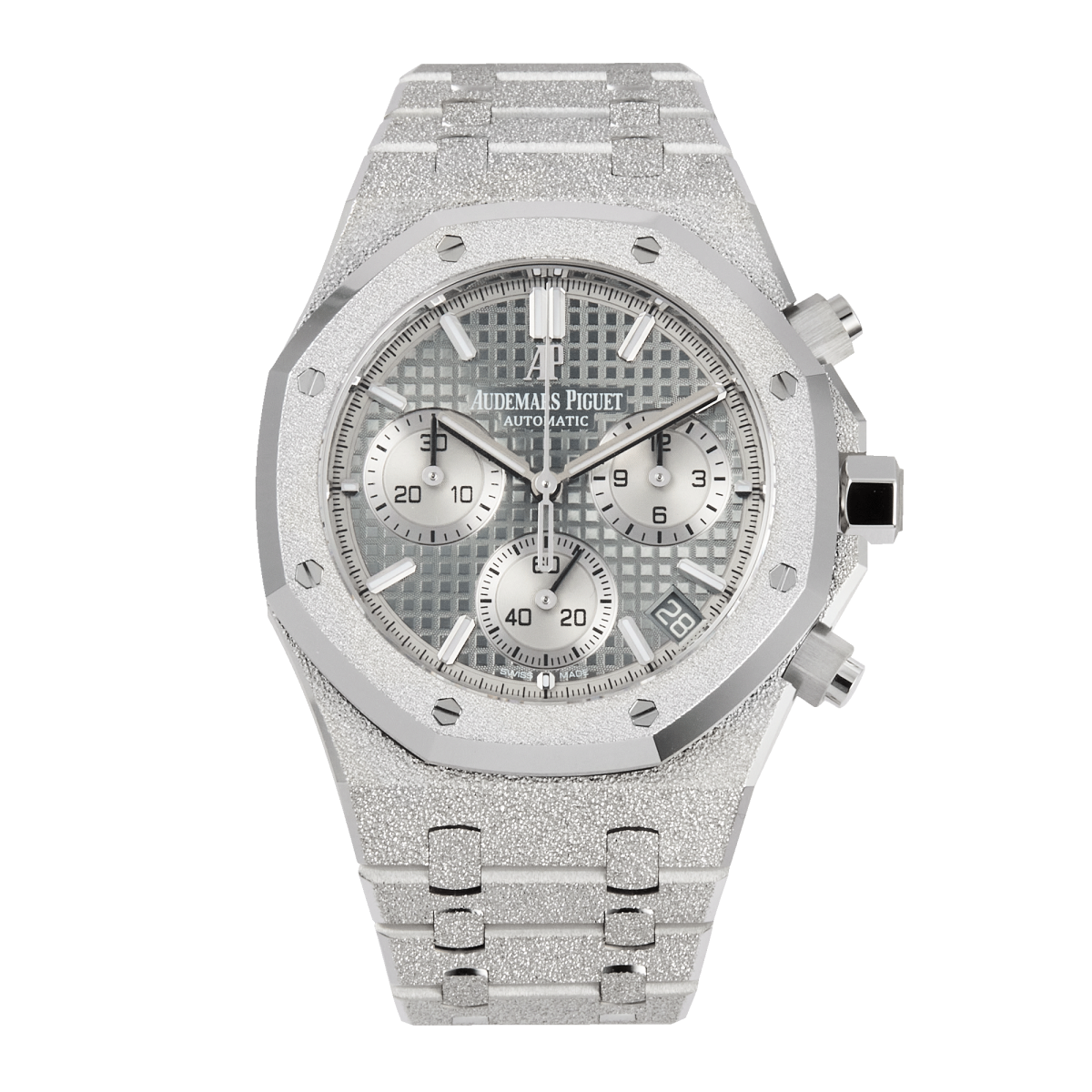 Royal Oak 41 Chronograph Frosted White Gold Grey Dial