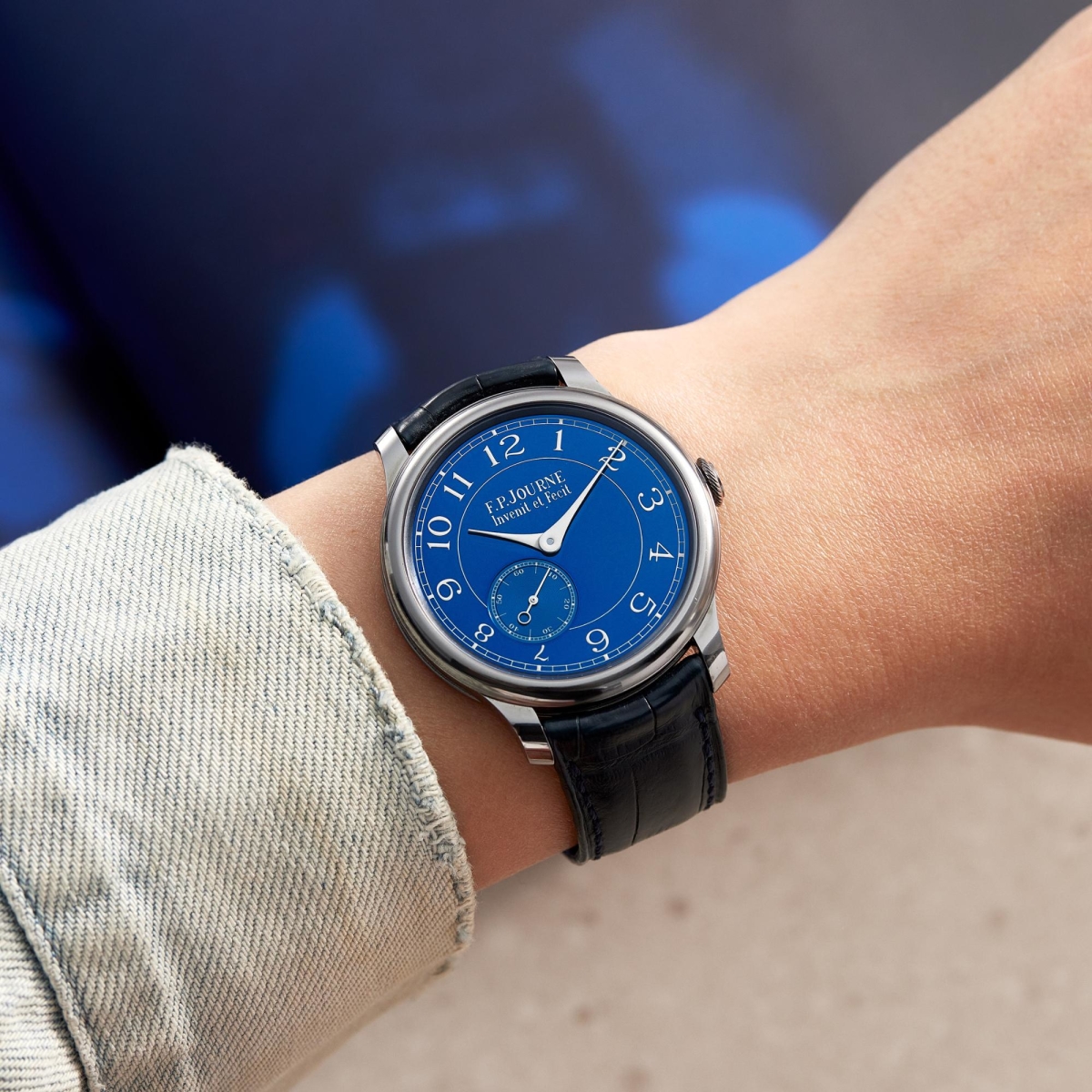 Chronometre Bleu Tantalum Blue Dial 39mm