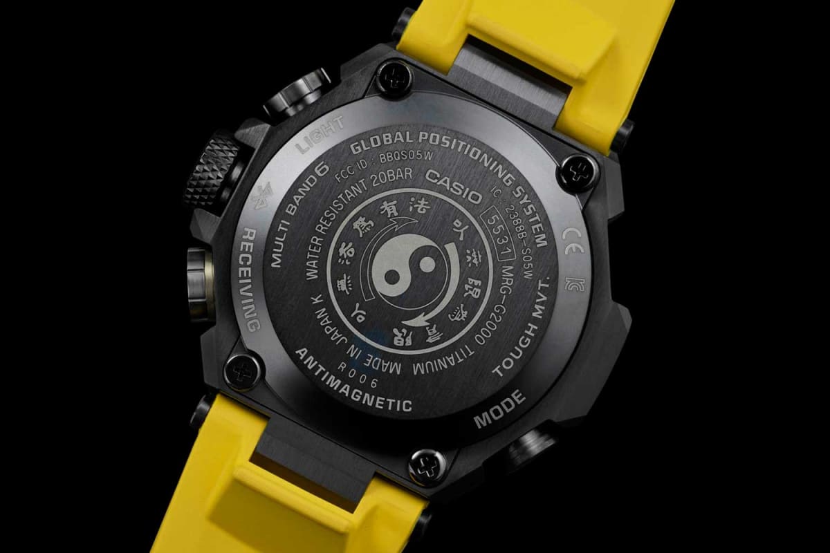 Caseback of G-SHOCK MR-G × Bruce Lee MRG-G2000BL Photo: G-SHOCK