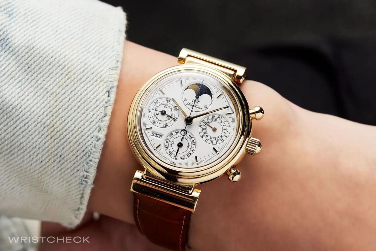 IWC DaVinci Perpetual Calendar Yellow Gold White Dial Ref. 3750-003